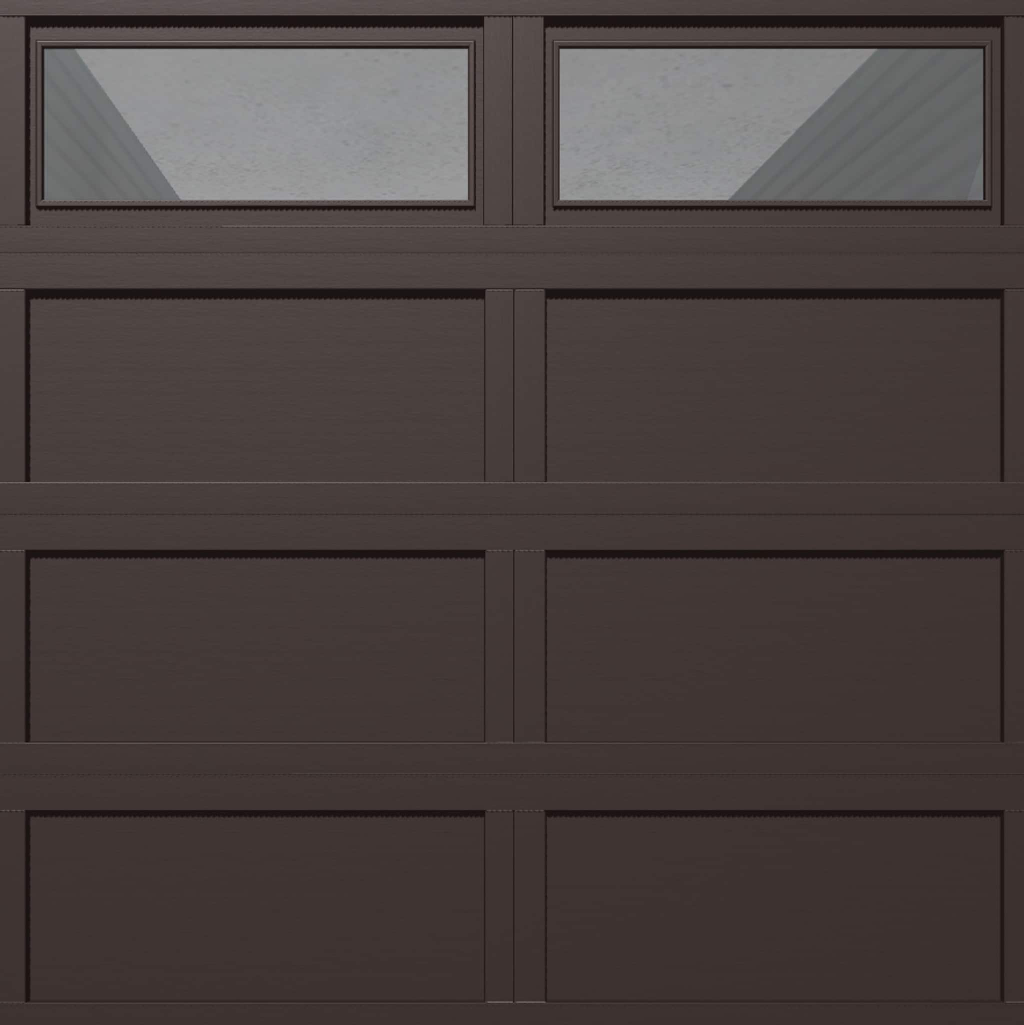 Wayne Dalton WD9405WSBRCRII88 Classic Steel Model 9405 8-ft x 8-ft Insulated Brown Single Garage Door with Windows