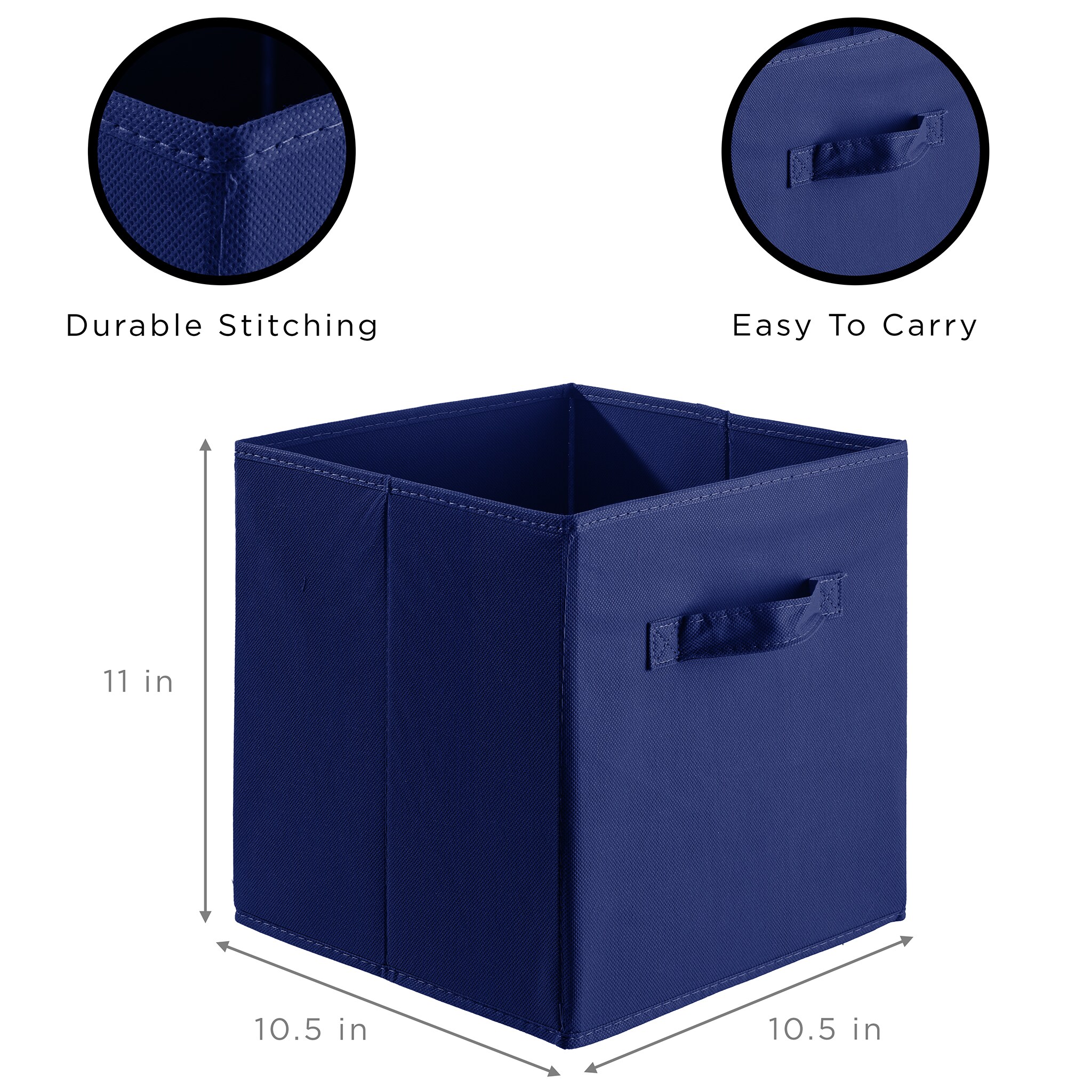 Sorbus Foldable Clothing Storage Bin with Window, Blue