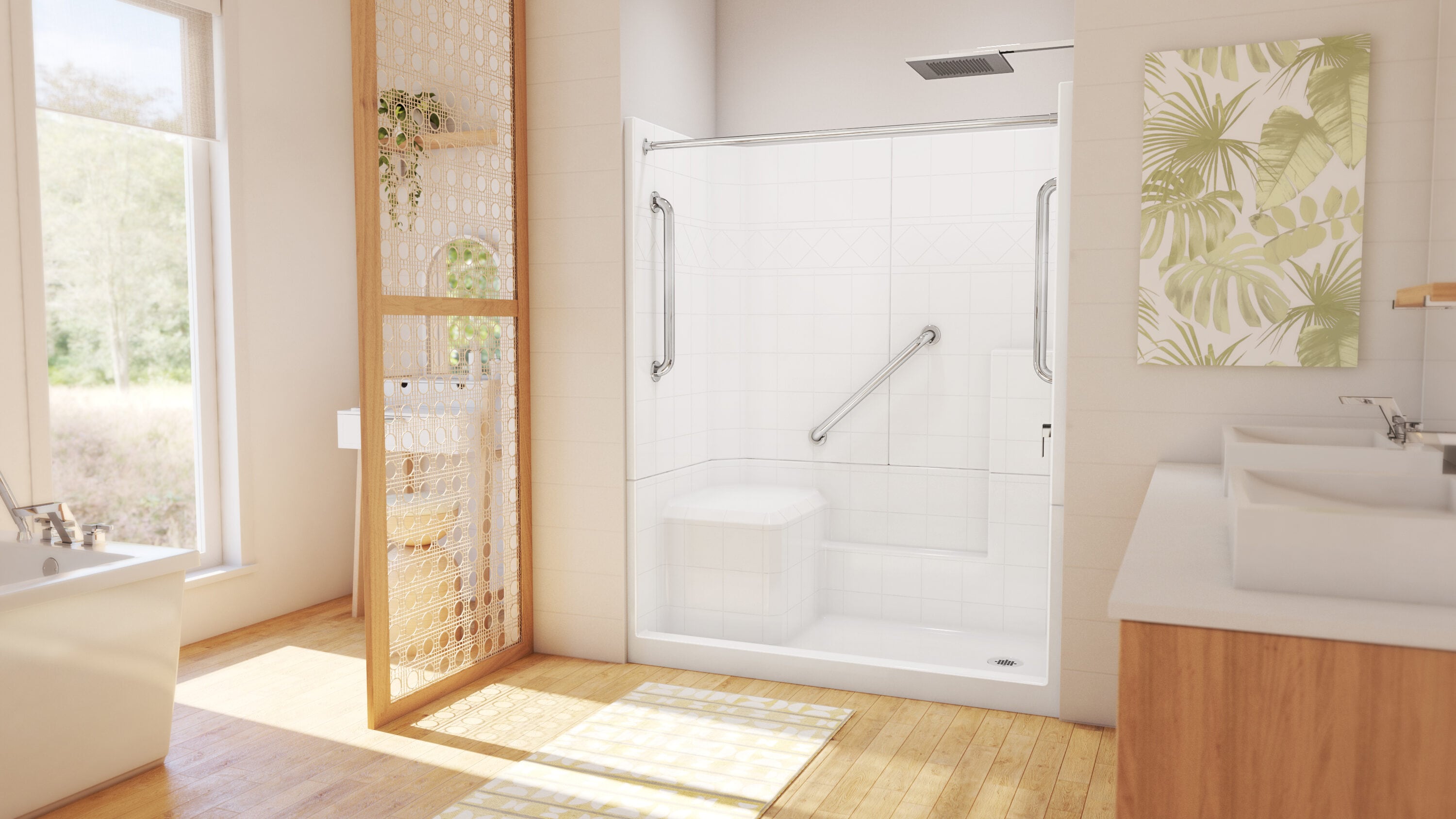 Laurel Mountain LM6032SH1S3PLWM3 Alcove-Shower-Kit - View #9