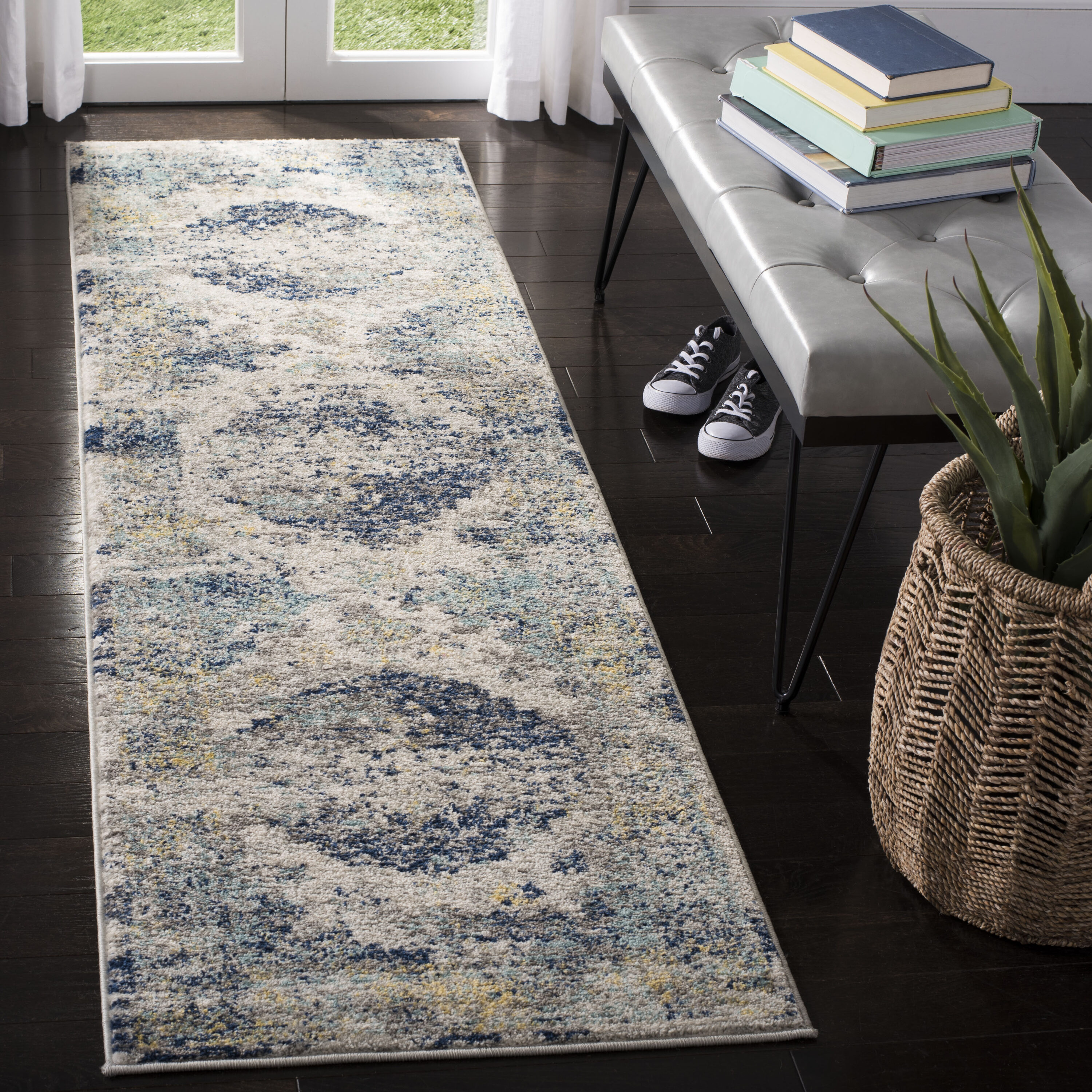Madison 158F Light Grey/Blue 2in-3ft x 8in Rug
