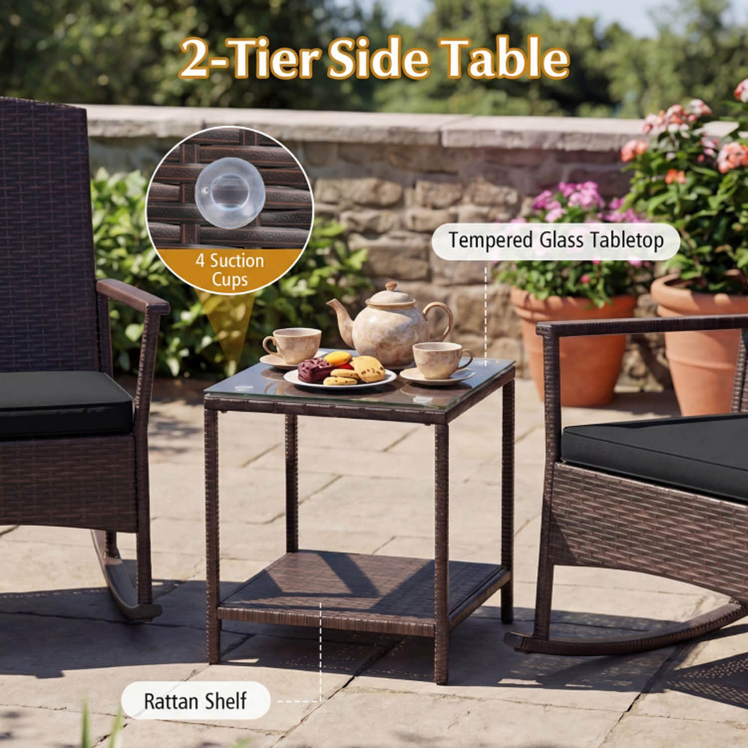 Mondawe MO-01HY631DKD Patio-Conversation-Sets - View #4