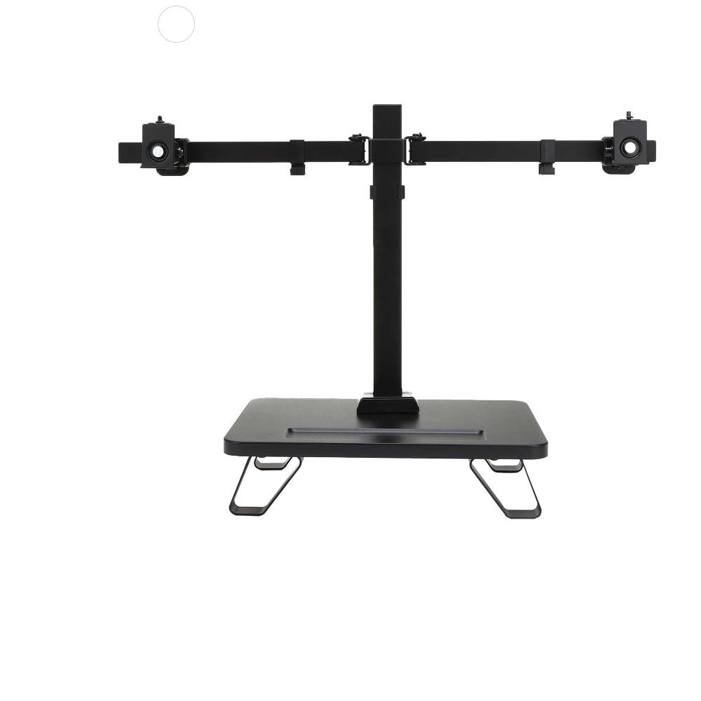 Halter Dual Monitor Stand, Height Adjustable Dual Arm Gas Spring Standing  Desk Monitor Mount, Monitor Stands for 2 Monitors Size 10 to 27 inches