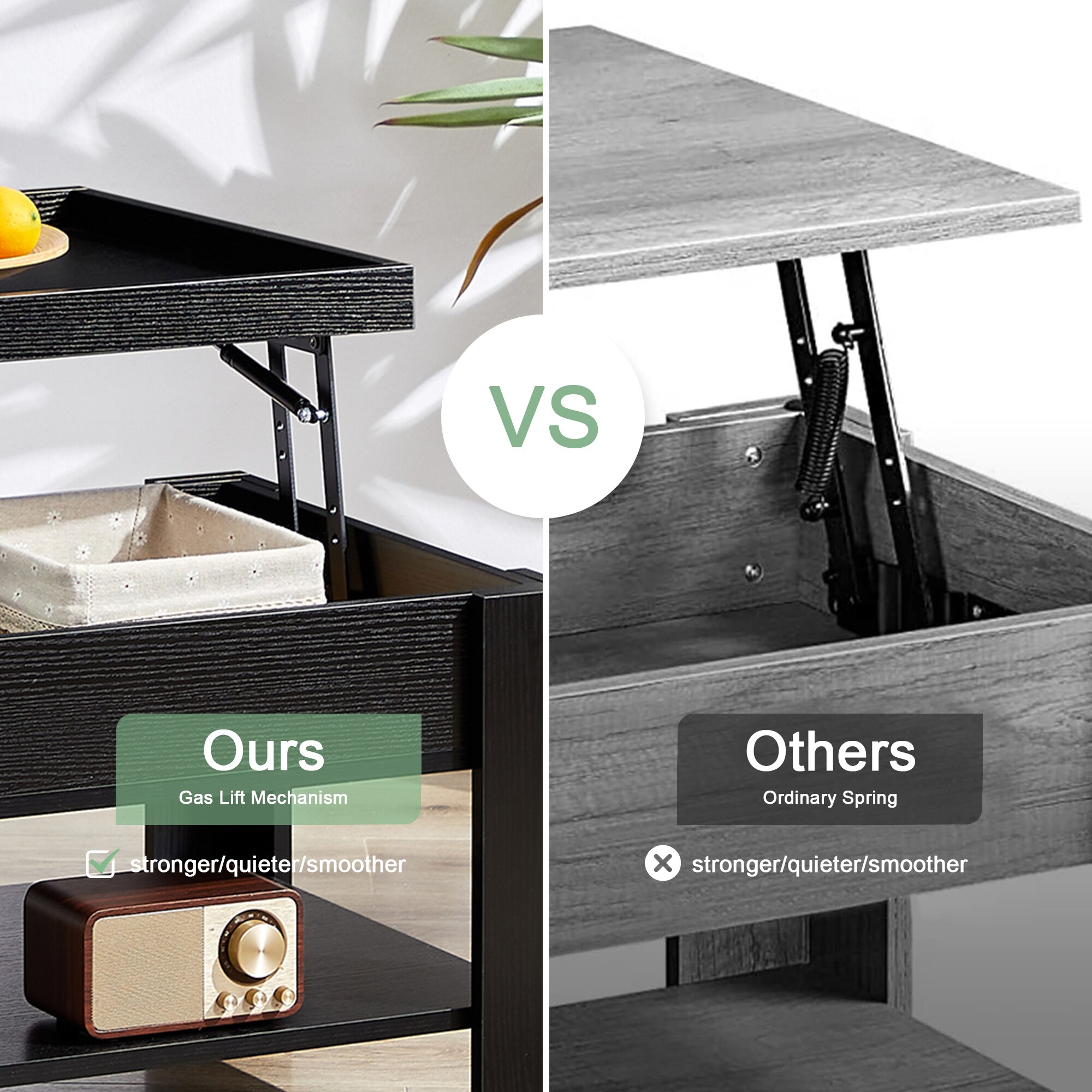 Vecelo LOE-COT07-BLK Coffee-Tables - View #7