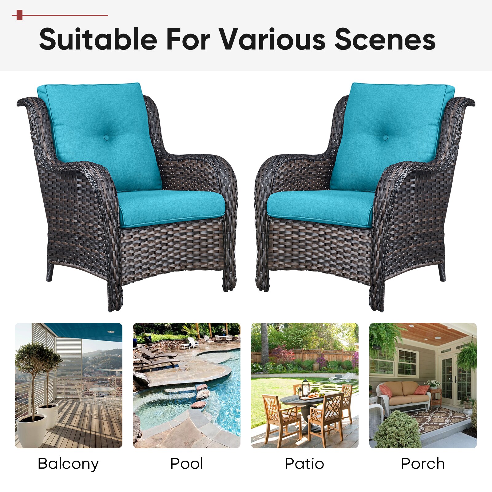 Rilyson FSAAAZBD006TD-7 Patio-Furniture-Cushions - View #6