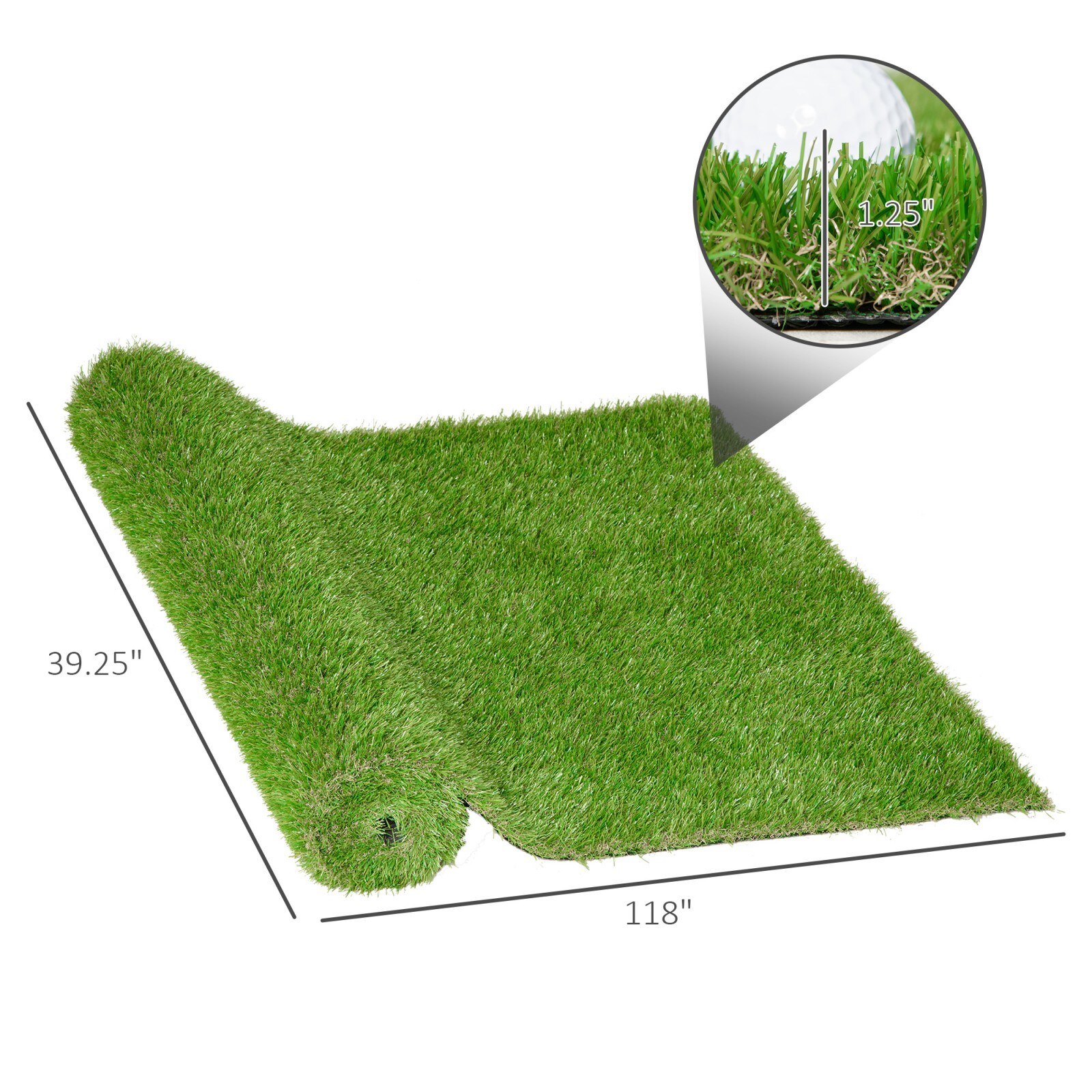 Huluwat XS-1P384813 Precut-Artificial-Grass - View #3