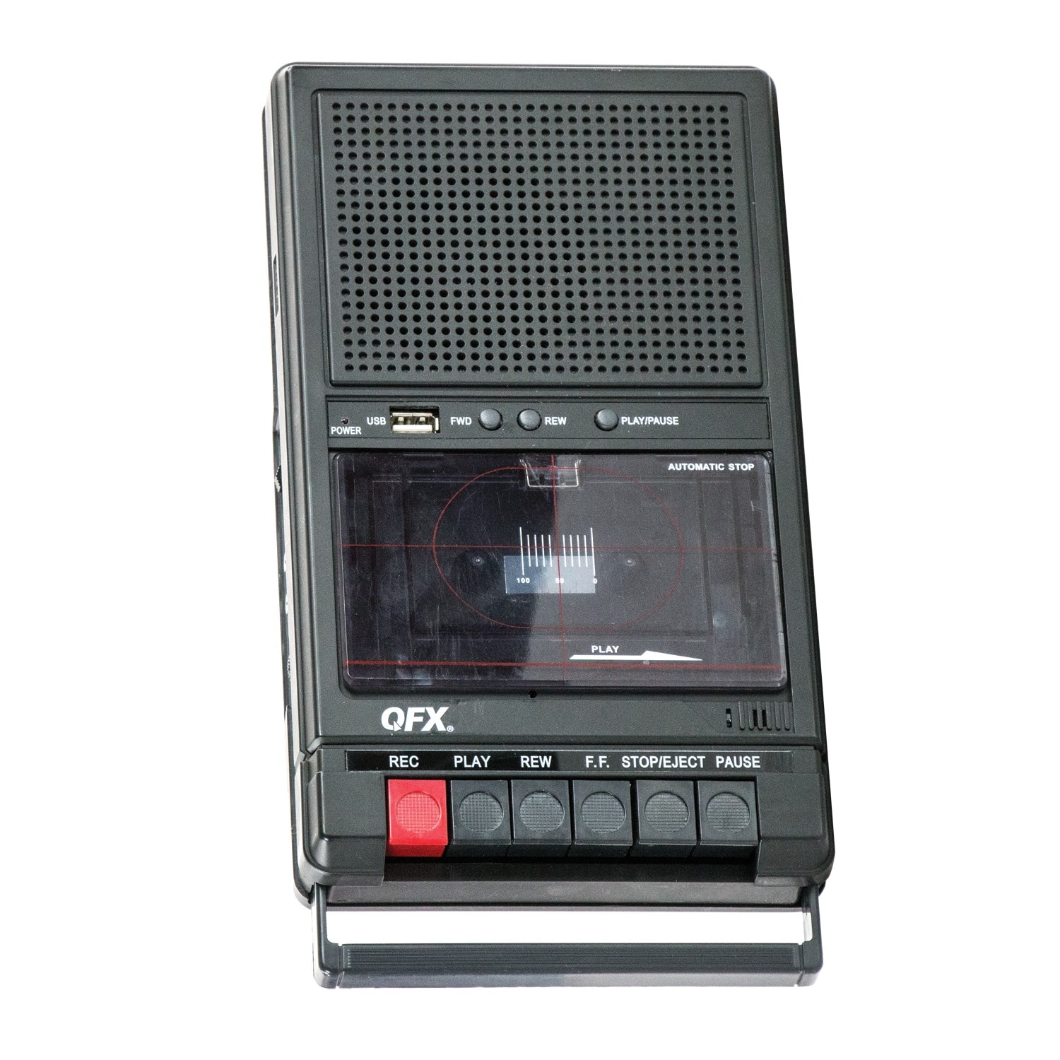 QFX Cassette Player and Recorder with Bluetooth and USB Silver