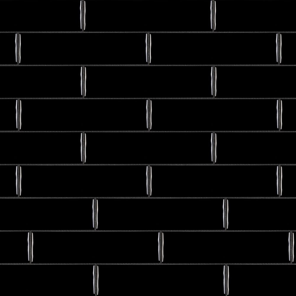 Boutique LW22081141 Caviar Plank 3-in x 12-in Glazed Ceramic Subway Standard Wall Tile ( 0.242-sq ft Piece )
