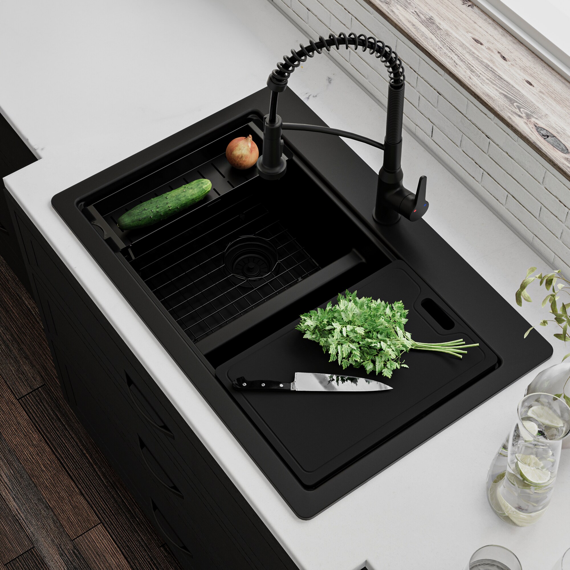 allen + roth PLLQTWS880BLKIT Kitchen-Sinks - View #12