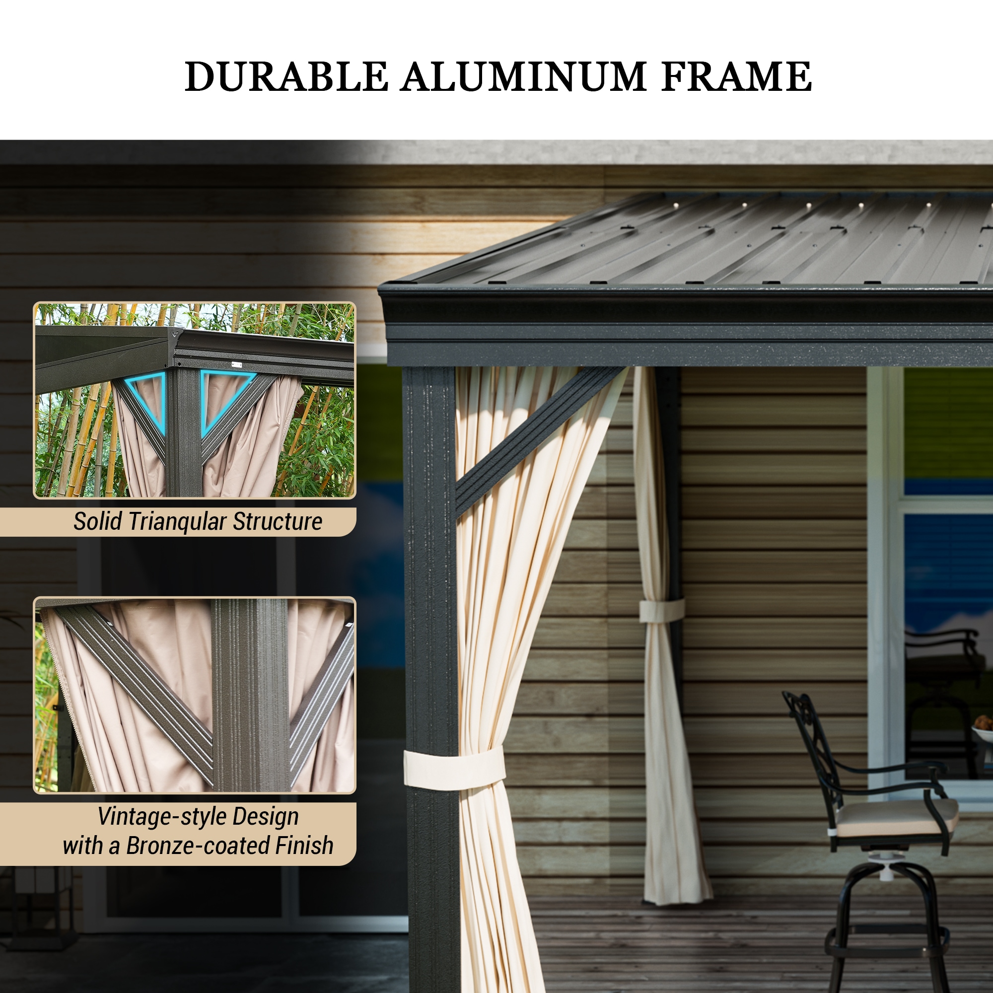Clihome CL-06LYKQ1012B Wood-Resin-Gazebos - View #12