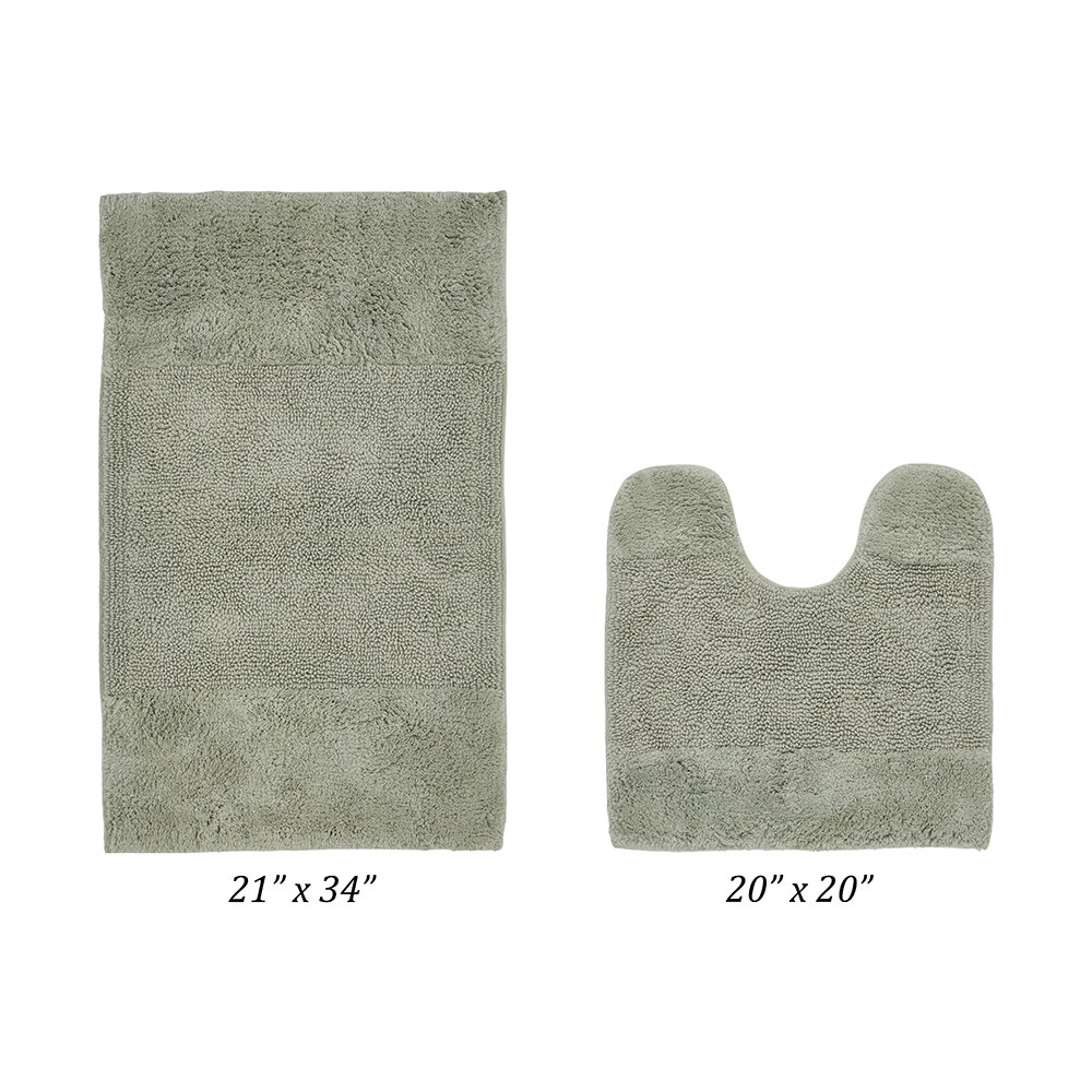 Solid Grey Textured Kitchen Mat, 21x34