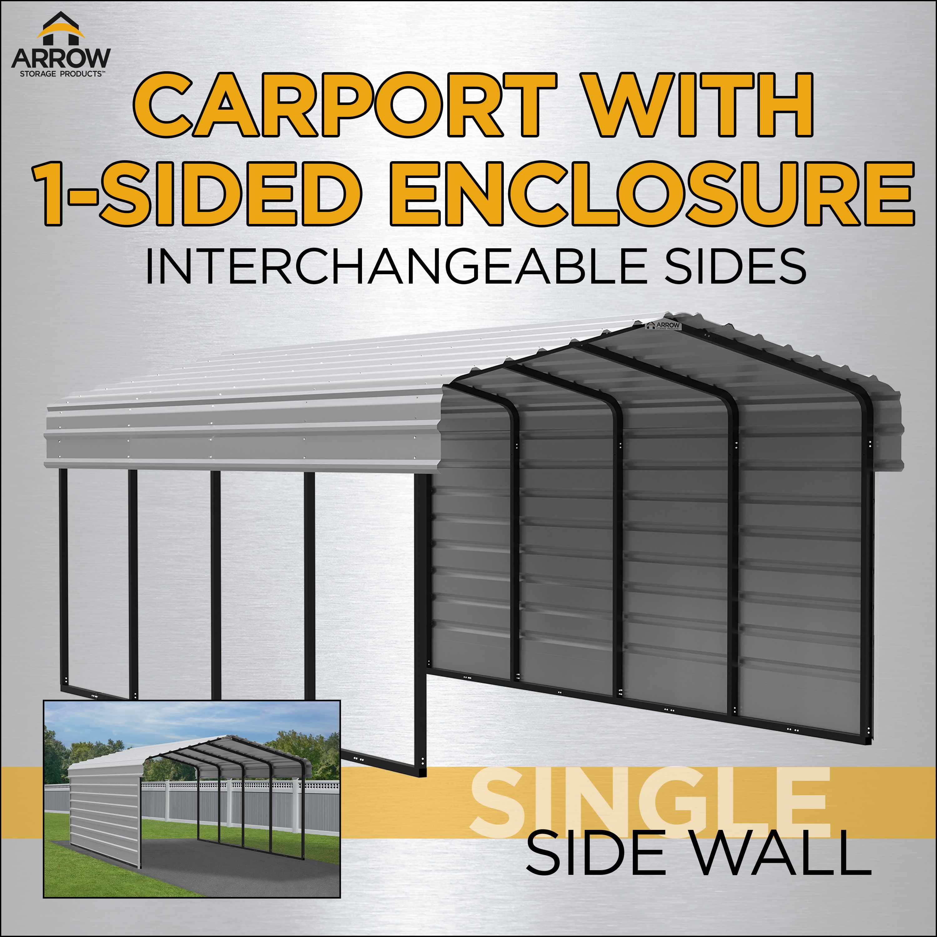 Arrow CPHC102907ECL1 Carport-Covers - View #9