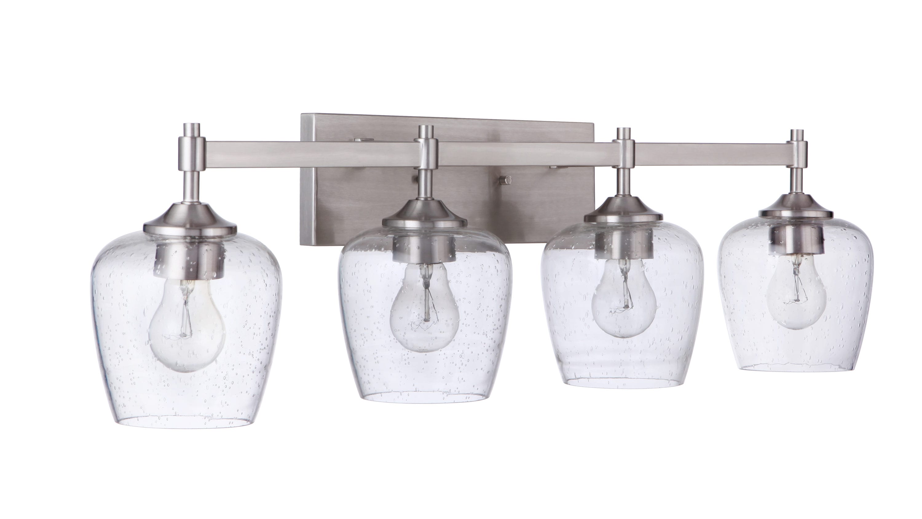 Craftmade 12430BNK4 Stellen 30.25-in 4 -Light Brushed Nickel Traditional Vanity light