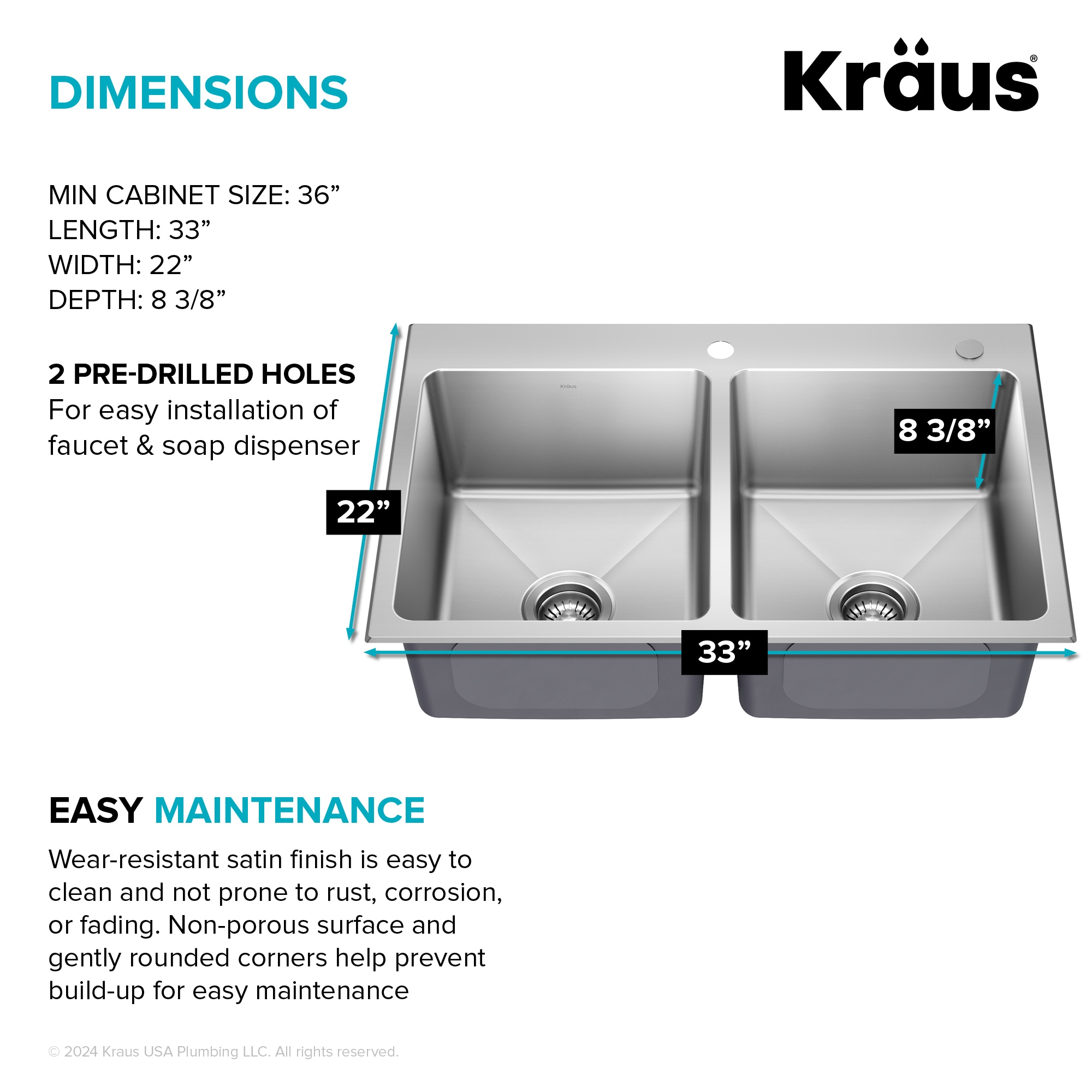 Kraus KHT632-33 Kitchen-Sinks - View #6