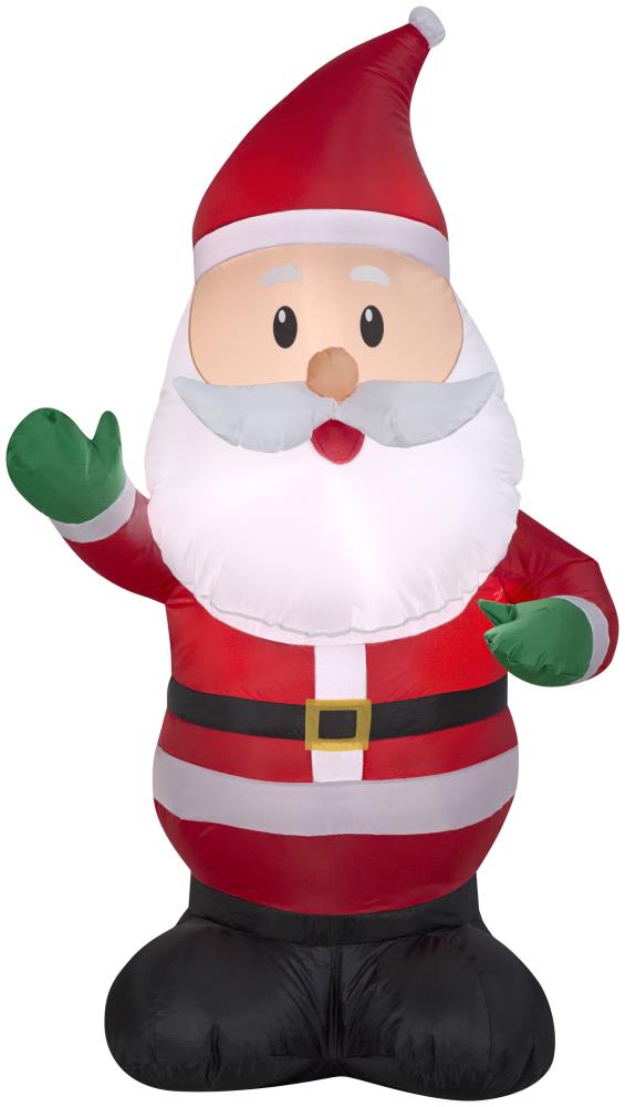 Gemmy 4-ft Lighted Santa Christmas Inflatable At Lowes.com