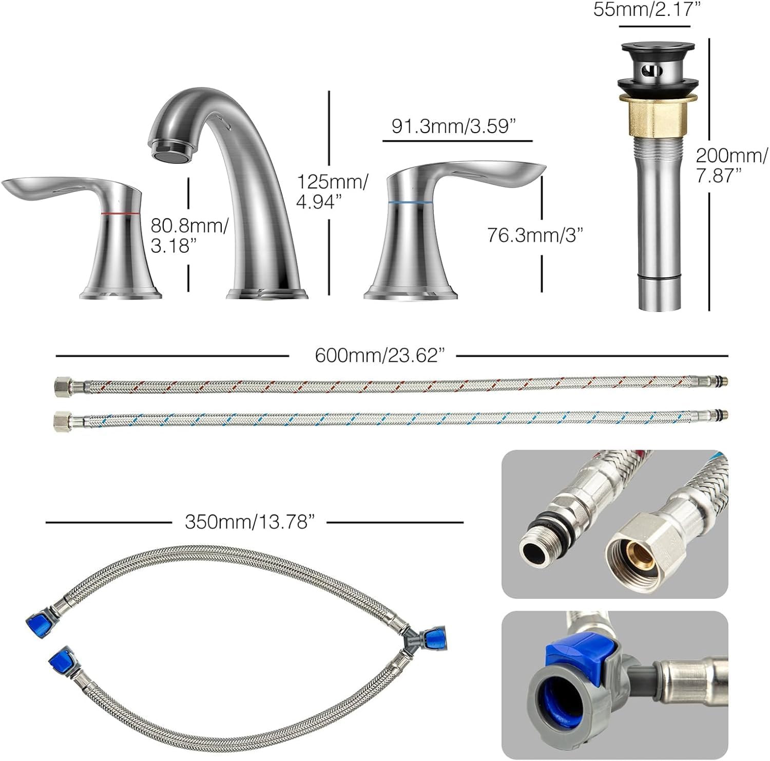 Qeetex DHZ-PHO-0X3LGD1C Lavatory-Faucets - View #2
