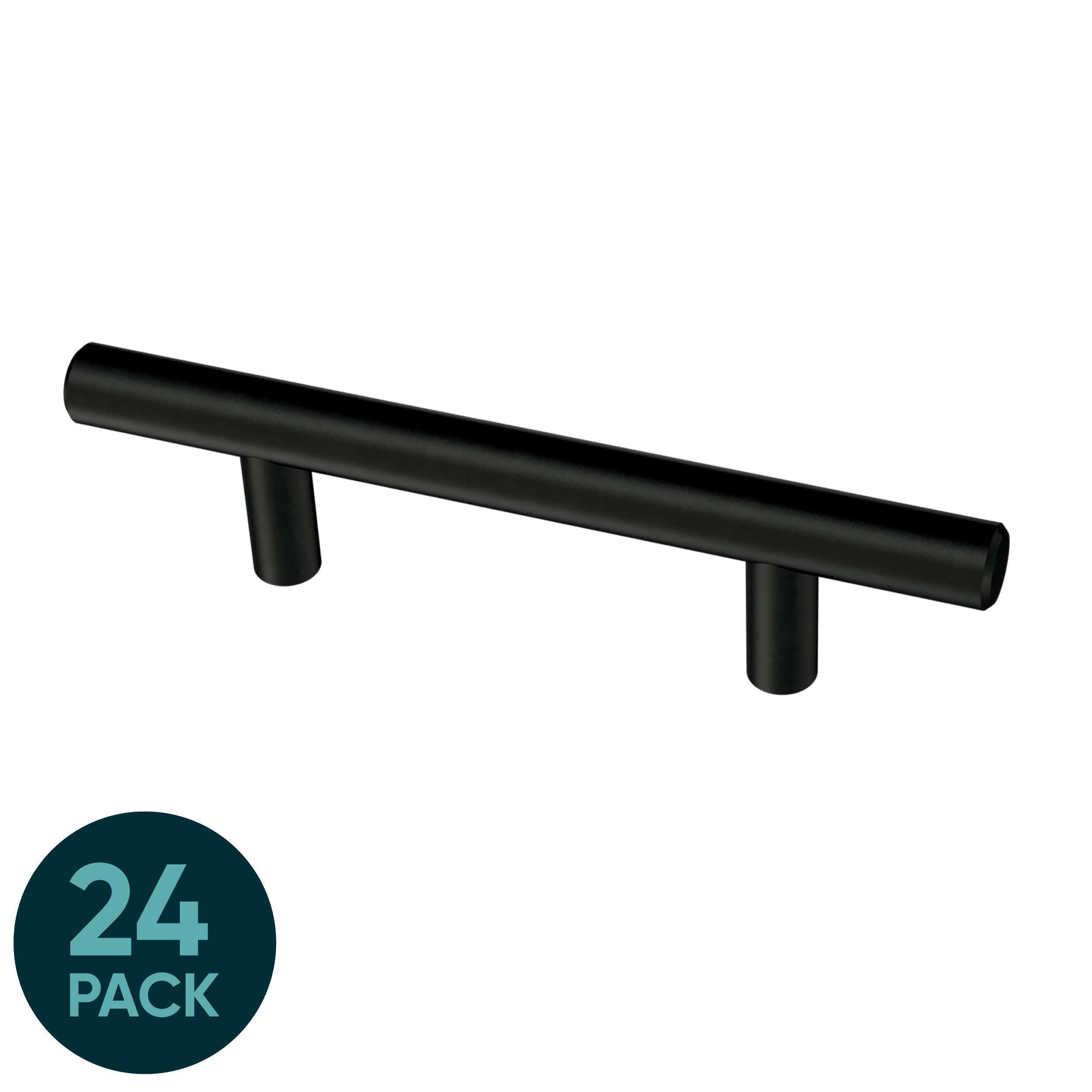 Origin 21 BAR076W-FB-K2 Axel 3-in , 76mm Center to Center Matte Black Cylindrical Bar 24 -Pack