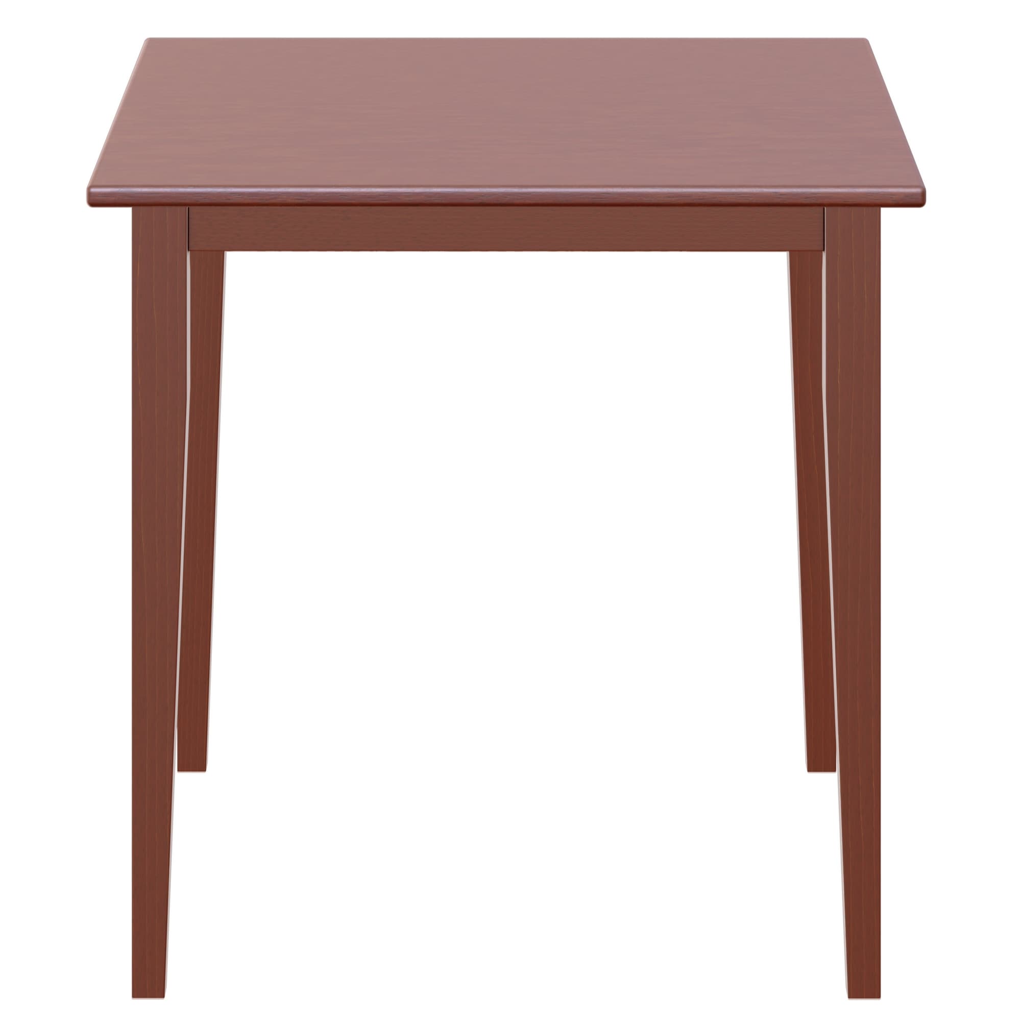 Walnut Finish Square Dining Table with 2 Ladderback Chairs