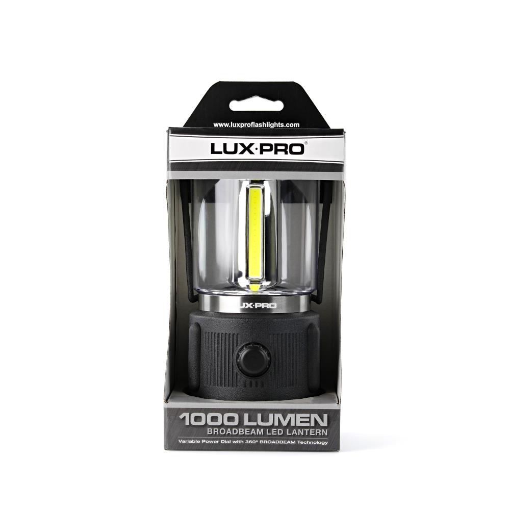 Lux-Pro Luxpro 1000 LM Broadbeam Lantern - Black, LED, Battery