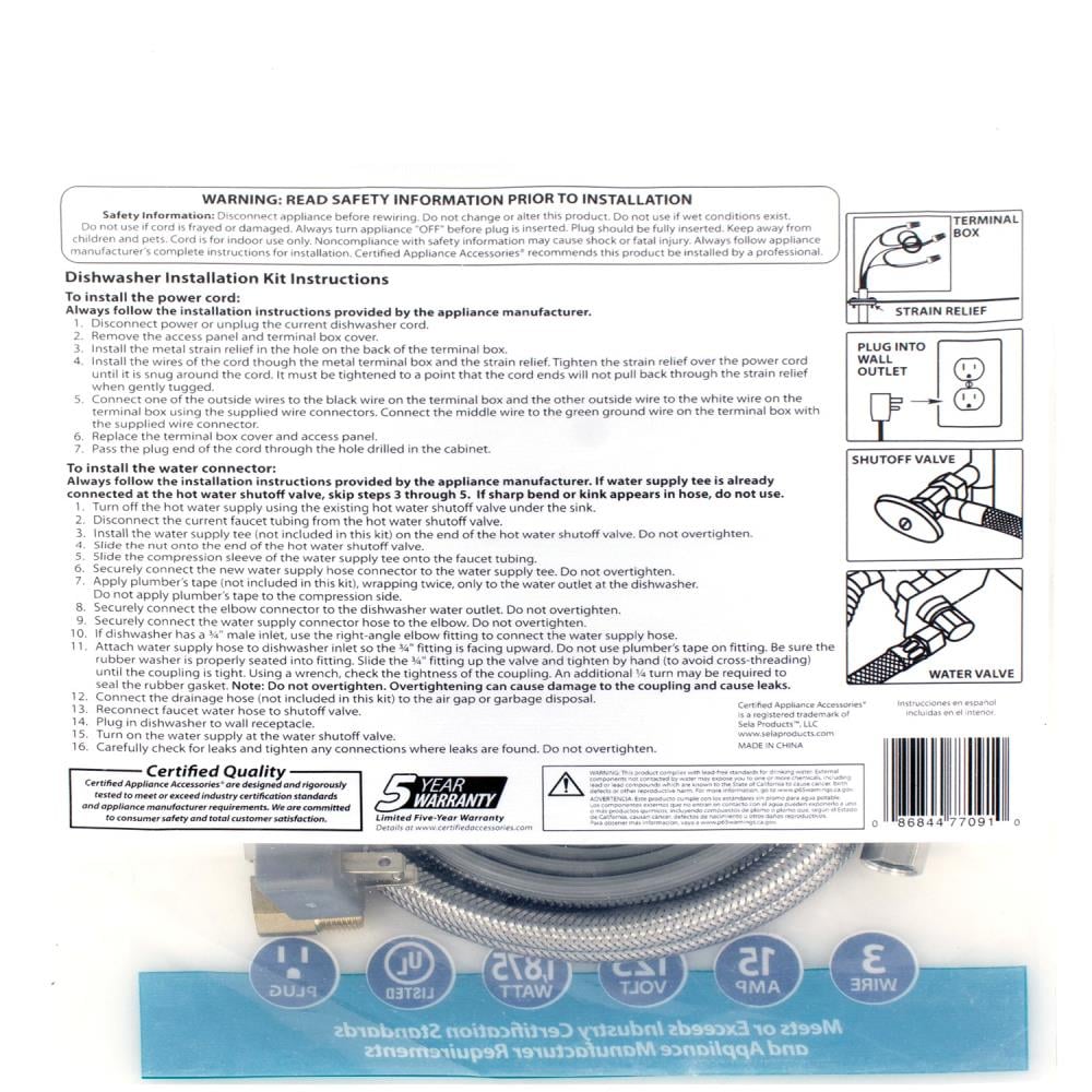 Certified Appliance Accessories DWKITST Appliance-Supply-Line-Drain-Hose - View #10