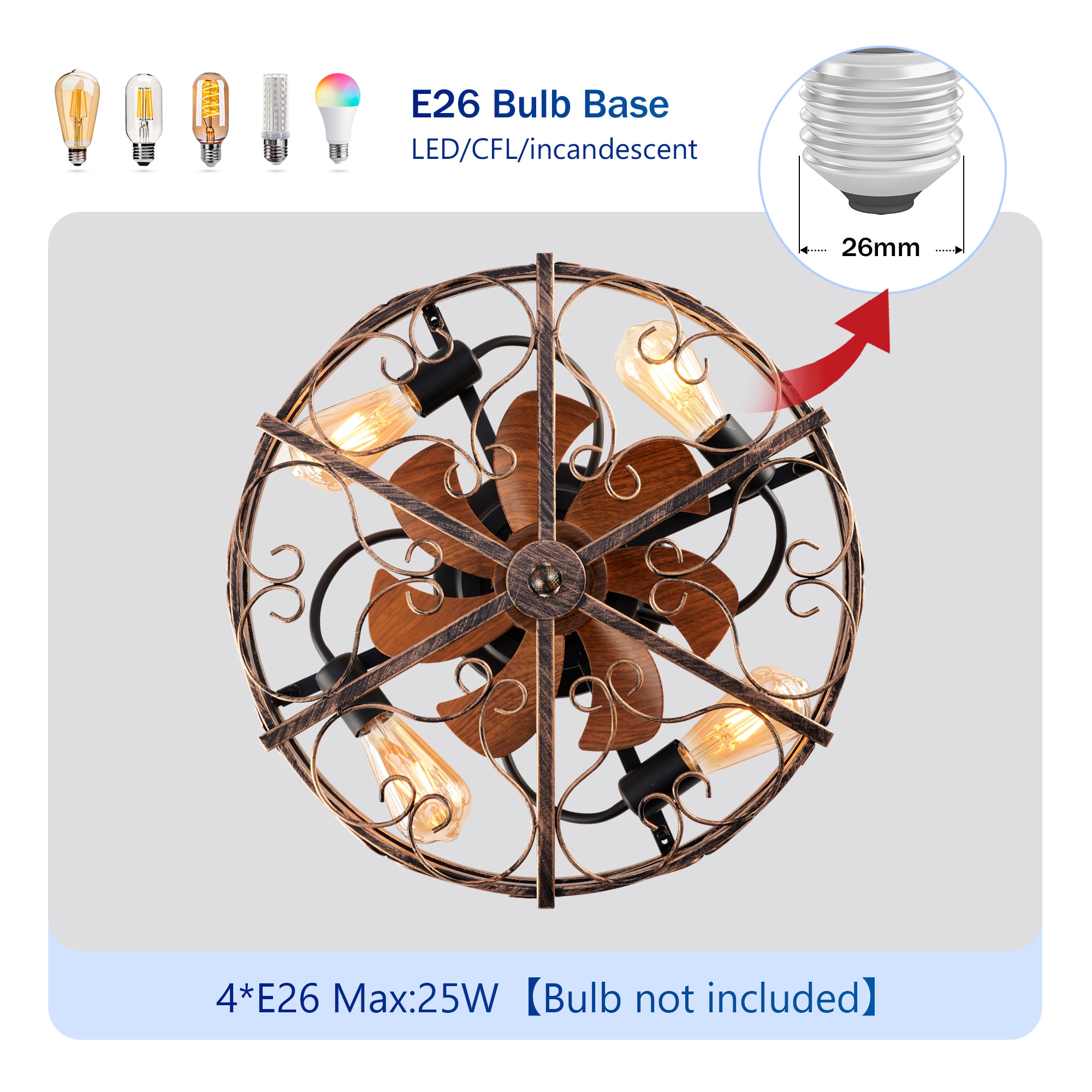SINOFURN SYF070018BK Ceiling-Fans - View #6