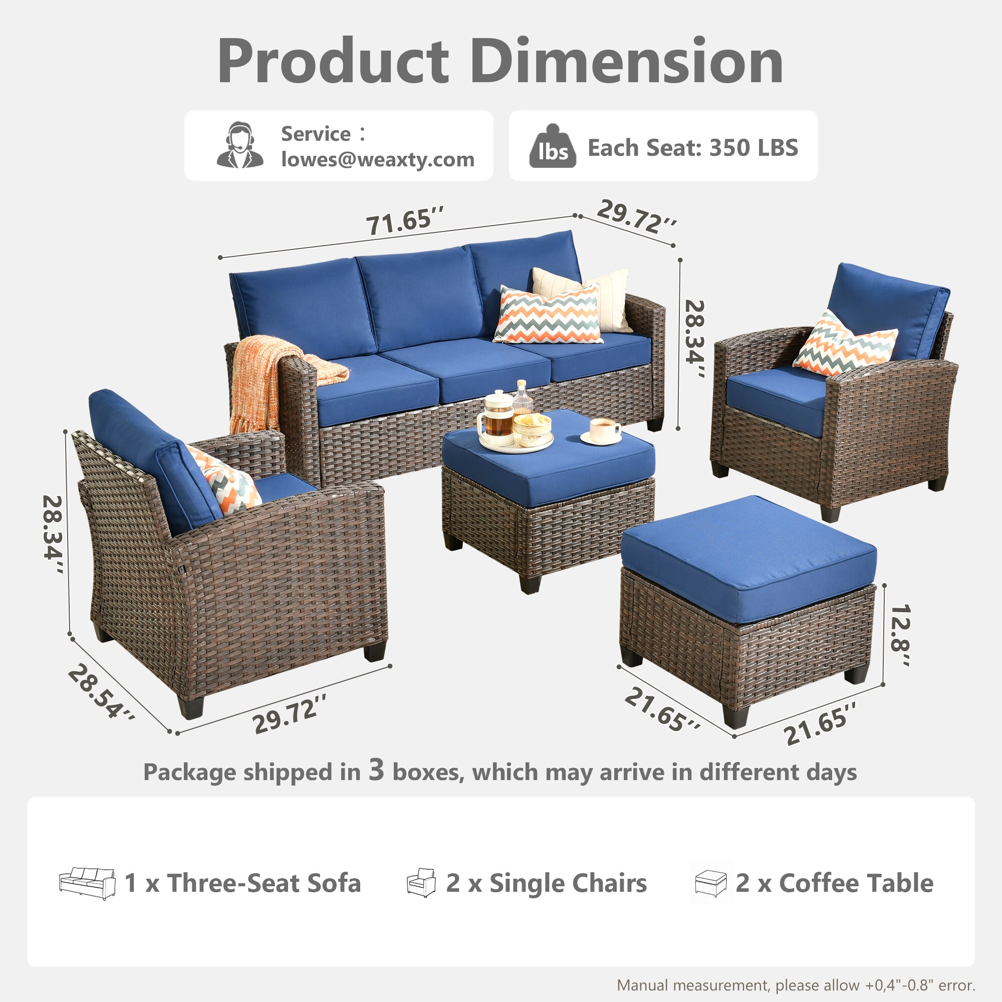 weaxty HMBZTPRS705 Patio-Conversation-Sets - View #7