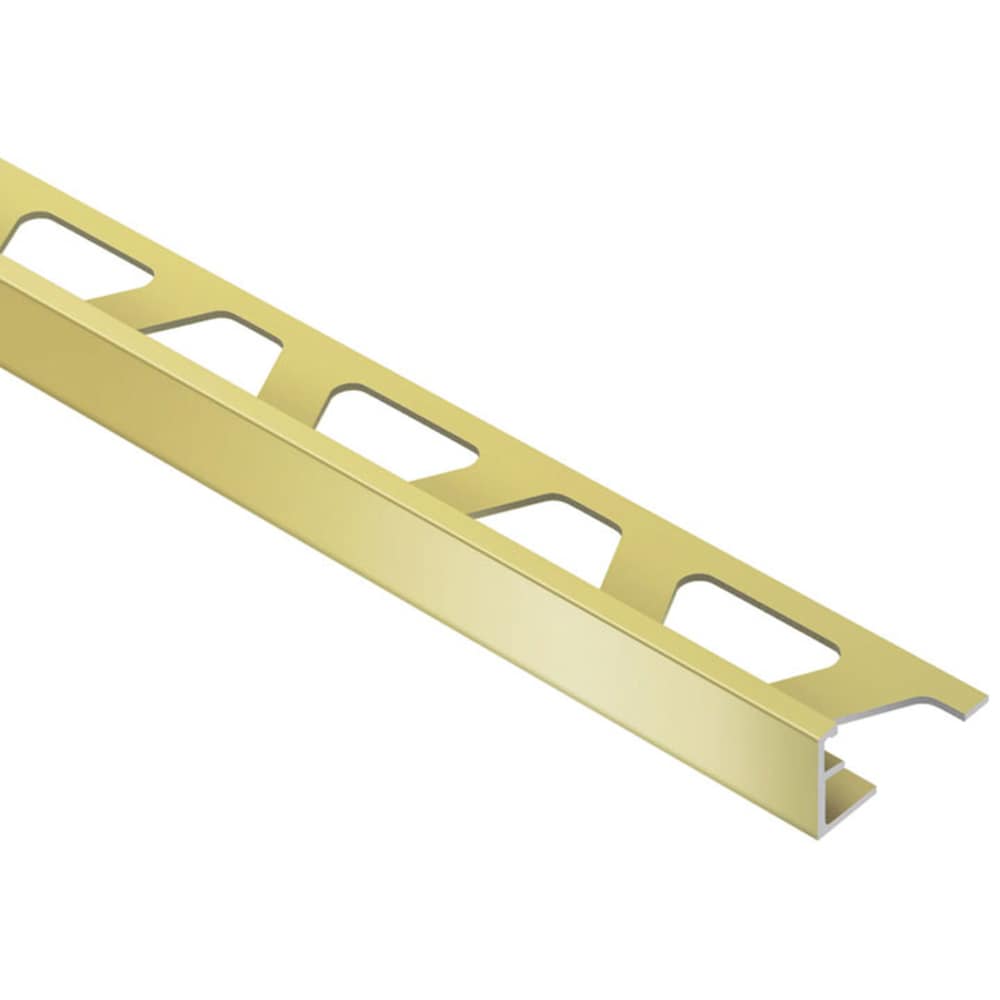 Schluter Systems Schiene 0.5-in W x 98.5-in L Satin Brass Anodized Aluminum Aluminum L-angle Tile Edge Trim