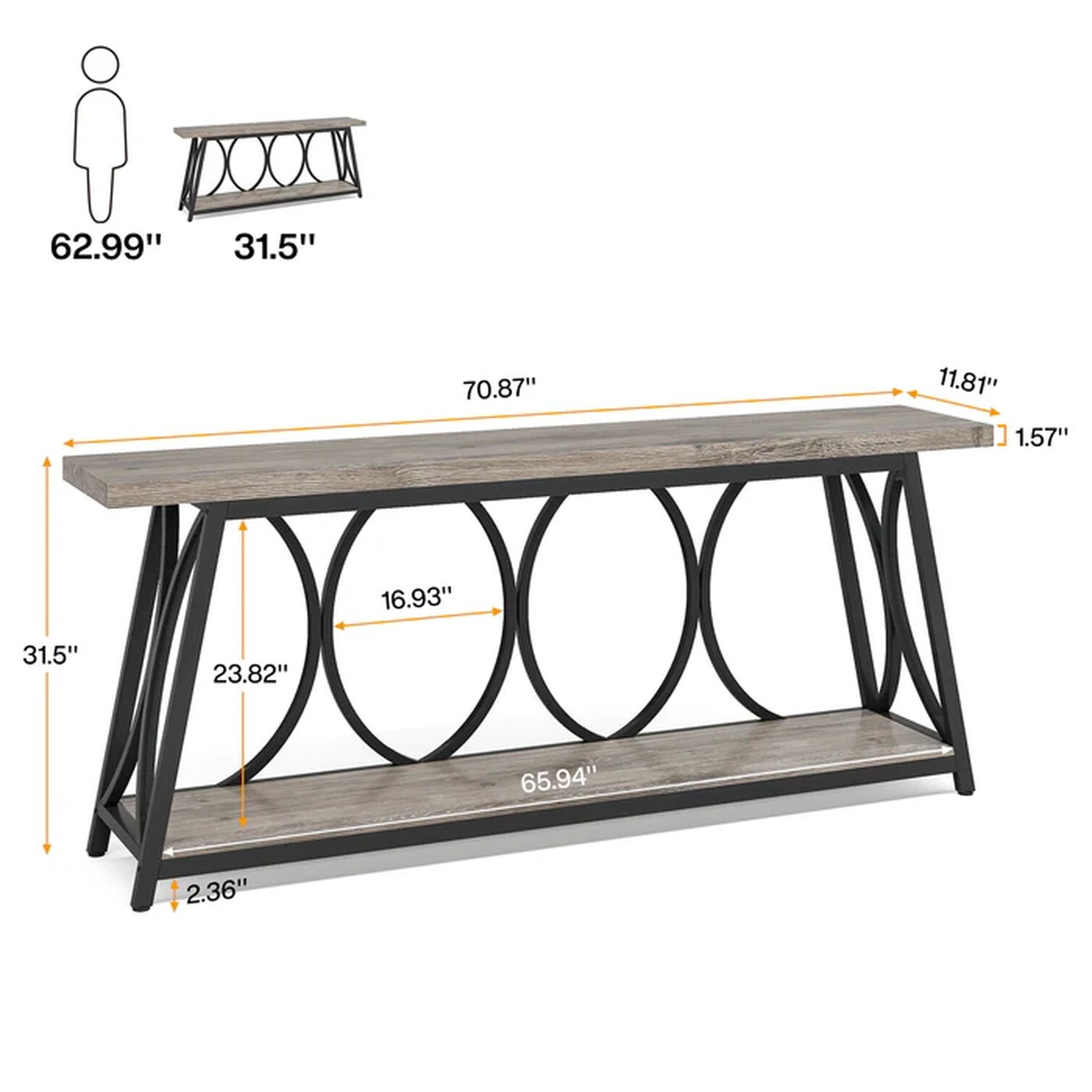 SunJet WXYT0X6MXH1Q Console-Sofa-Tables - View #5