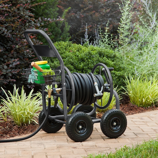 Style Selections Steel 250-ft Cart Hose Reel in the Garden Hose Reels  department at
