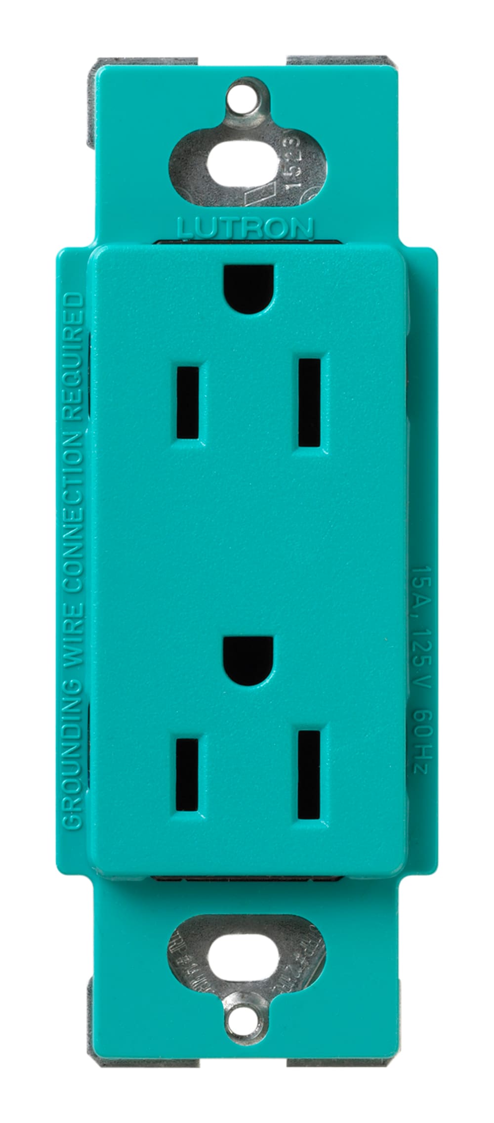Lutron SCR-15-TQ Claro 15-Amp Residential Decorator Outlet, Turquoise