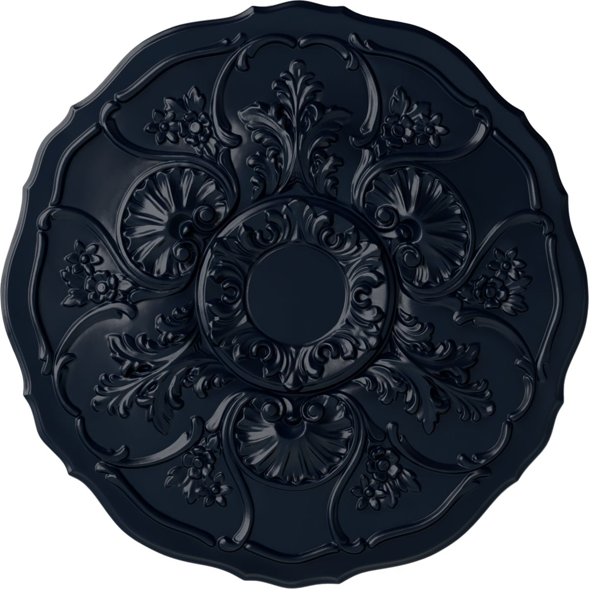 Ekena Millwork CM22CNMDF Cornelia 22.5-in W x 22.5-in L Painted Midnight Dream Polyurethane Split Ceiling Medallion