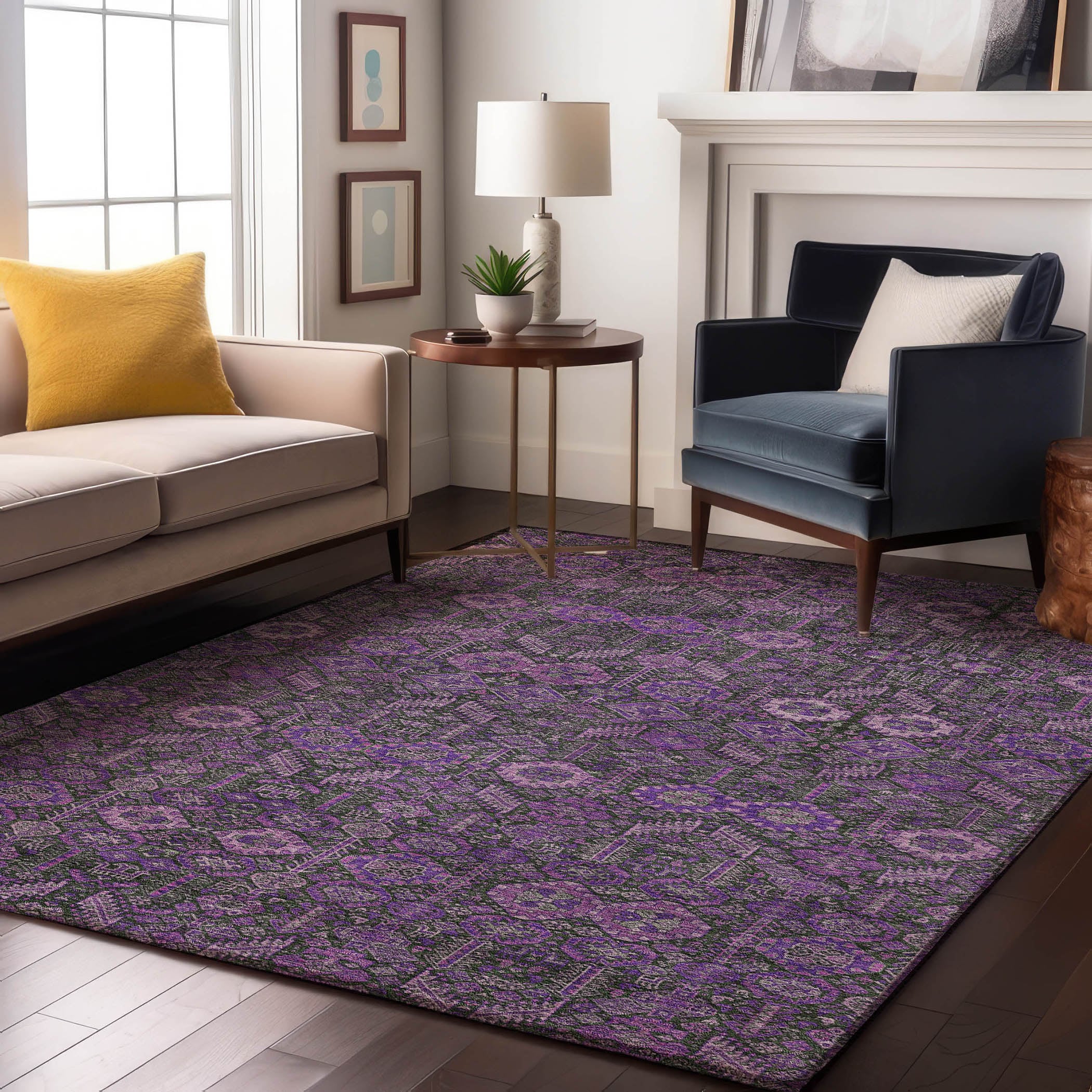 Addison Rugs AMF564IV10X14 Mayfield AMF564IV 10 x 14 (ft) Loomed Polyester Ivory Rectangular Indoor Geometric Machine washable Area rug