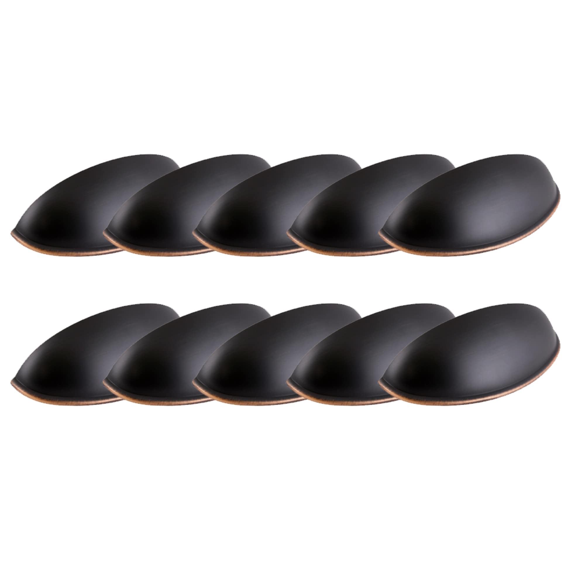 Design House 182253 West Side 3-in , 76mm Center to Center Oil Rubbed Bronze Dual Mount Oval Cup 10 -Pack