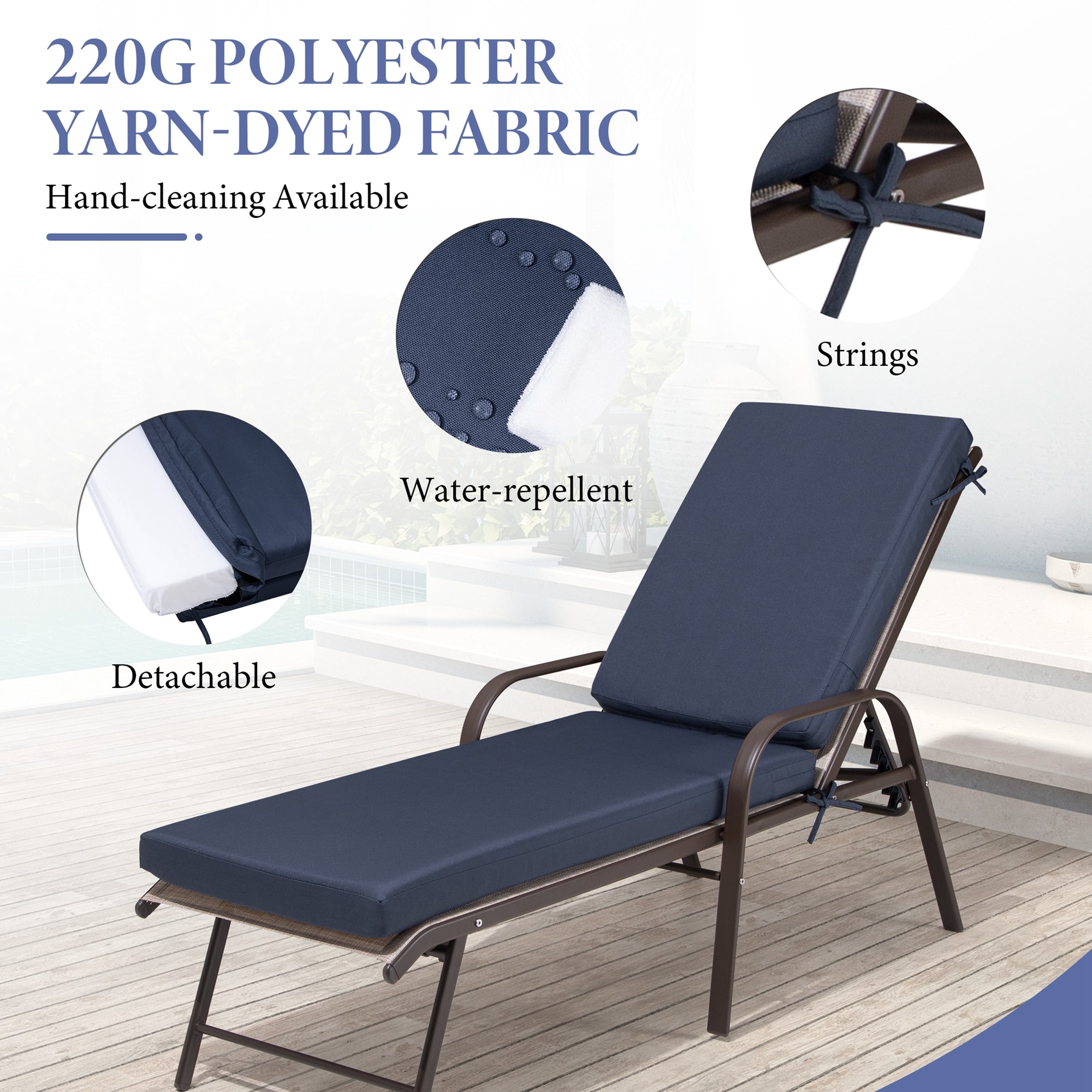 CloudFly CL-CU001NAV-1 Patio-Furniture-Cushions - View #6