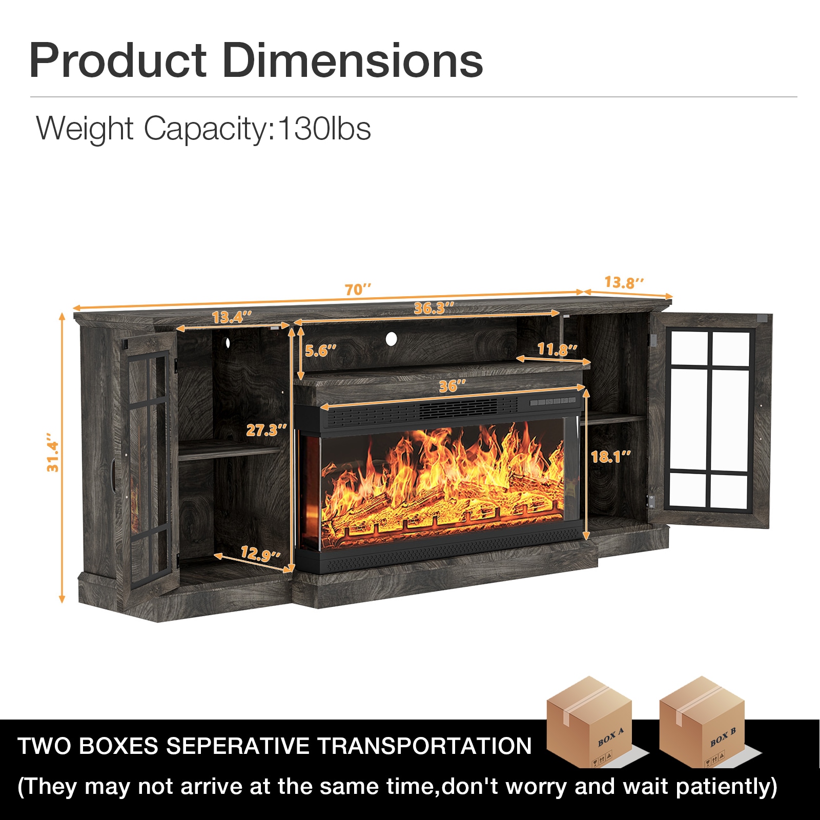Bapipro TE17A32G Electric-Fireplaces - View #5