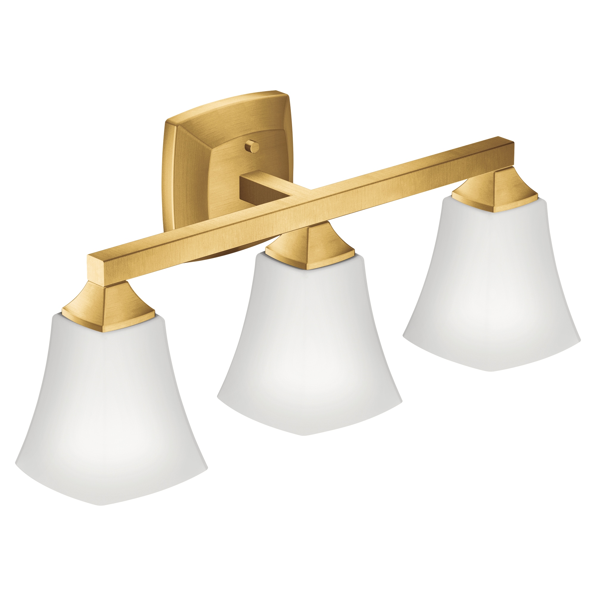 Moen YB5163BG Voss 22.06-Inches 3 -Light Brushed Gold Transitional Vanity light