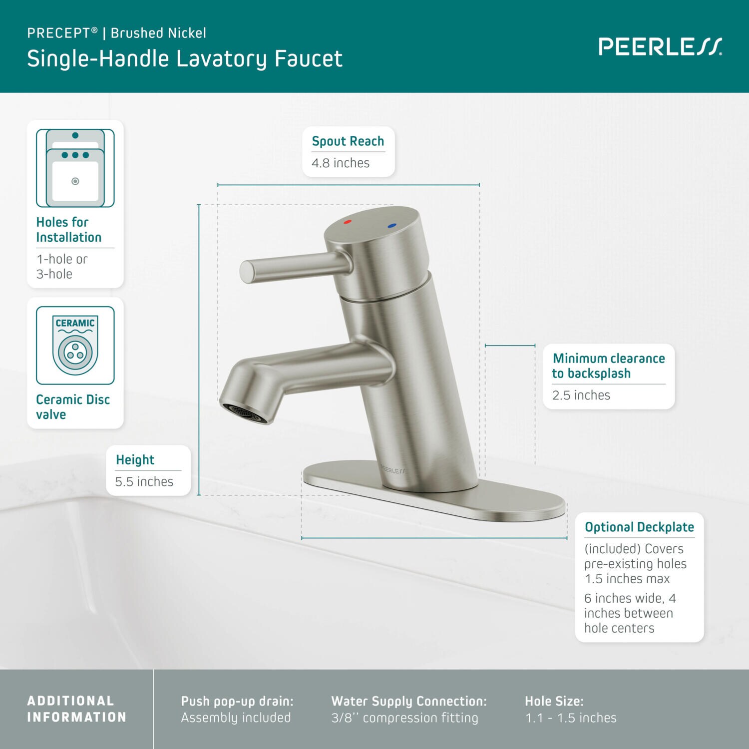 Peerless P1547LF-BN Lavatory-Faucets - View #2
