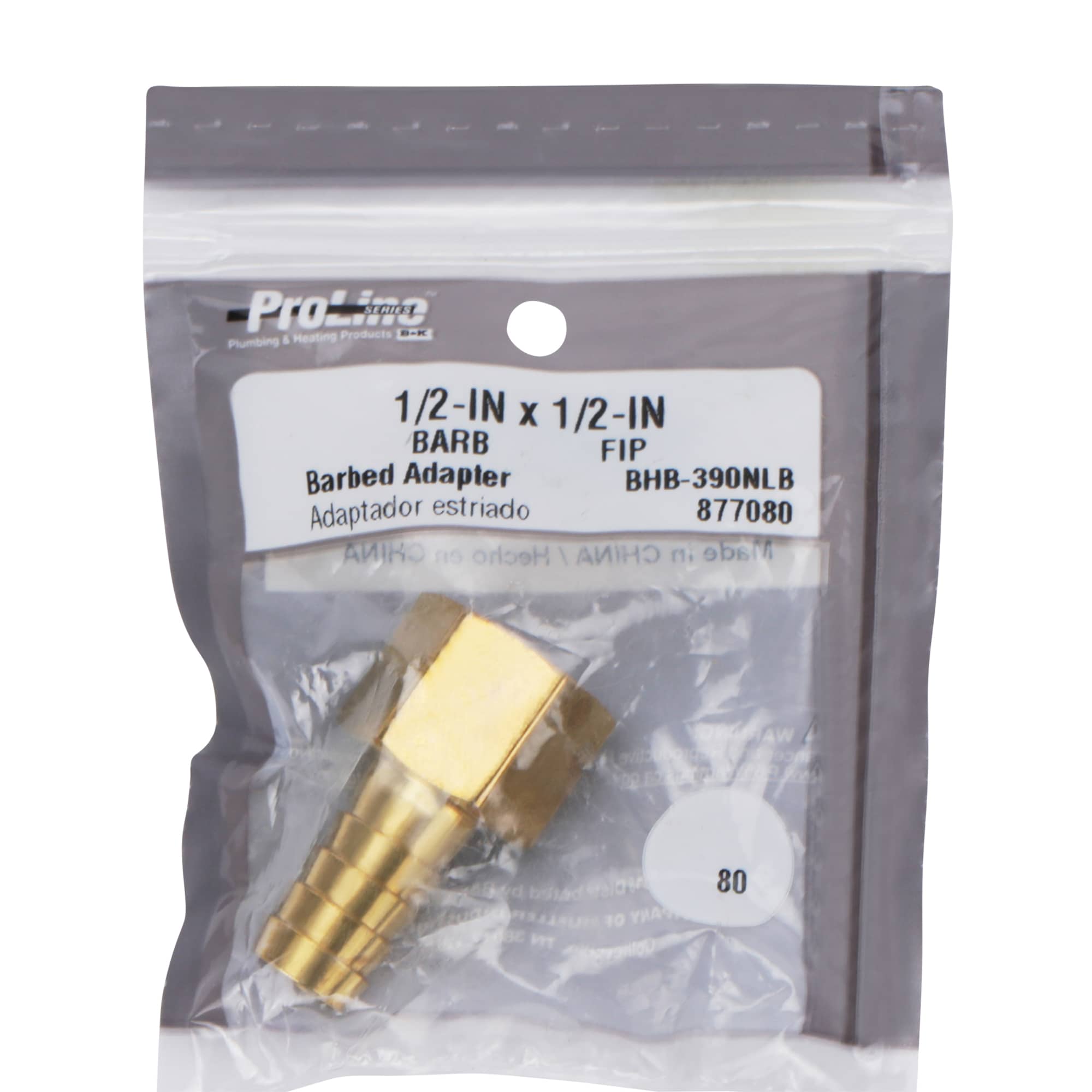 Proline Series 1/2-in x 3/4-in Barbed Adapter Fitting in the Brass Fittings  department at