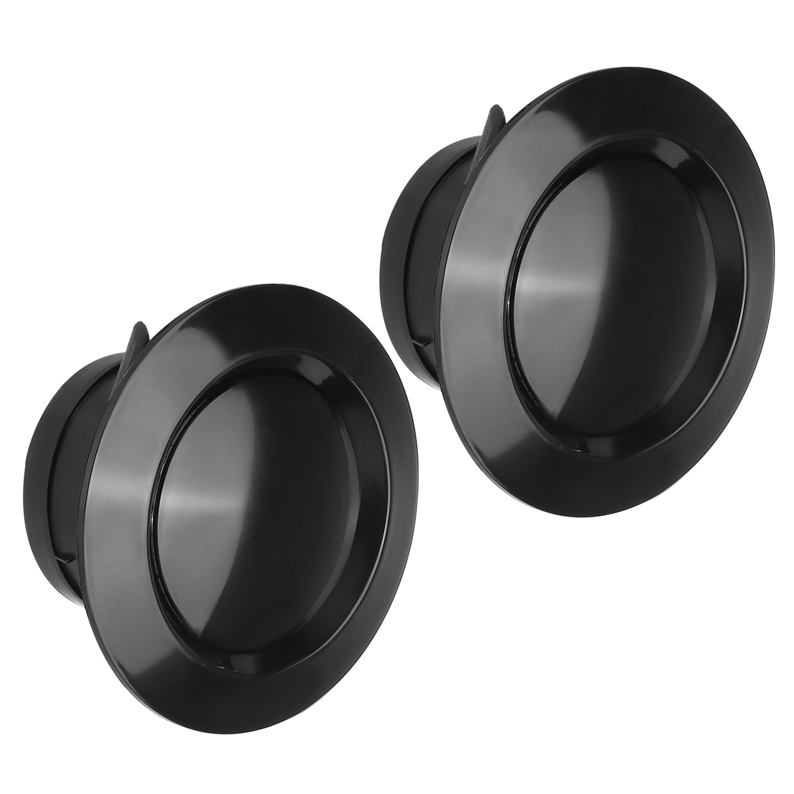 PATIKIL 4inch Round Air Vent 2pcs ABS Adjustable Soffit Exhaust Vent Cover Ceiling Wall Air Diffuser for Home Living Room Kitchen Office Inline Duct Fan Outlet Black