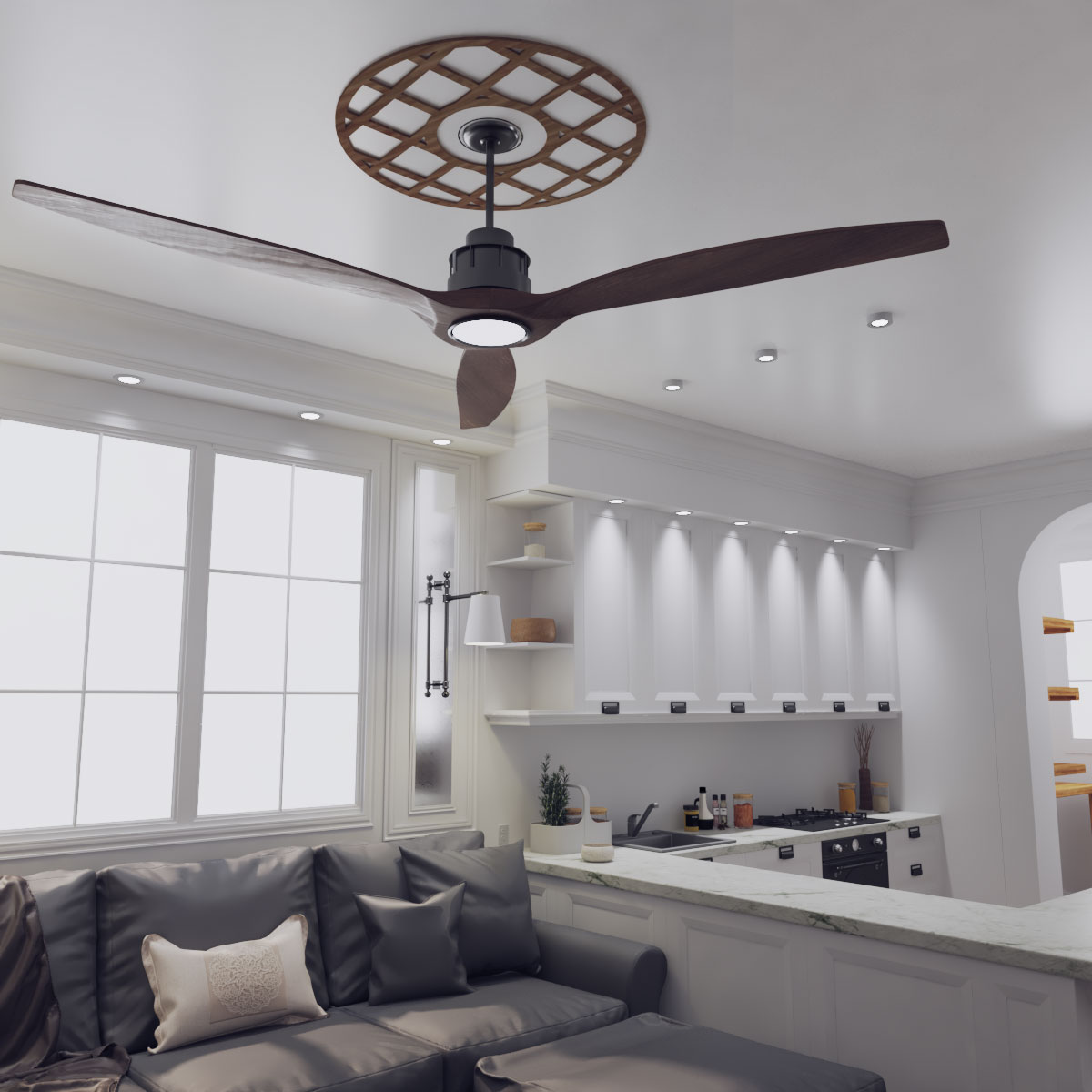 Ekena Millwork CMWP20X20X0375ONWA Ceiling-Medallions - View #8