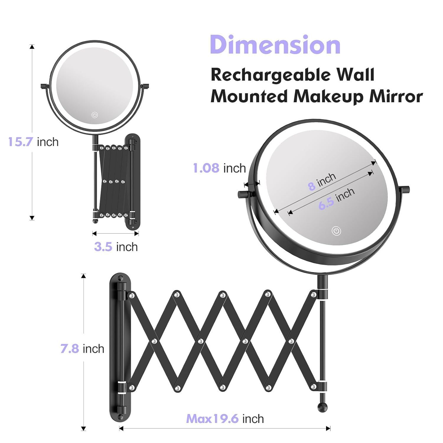 FASCINATE RM381A-L3C-1X10X Makeup-Mirrors - View #6