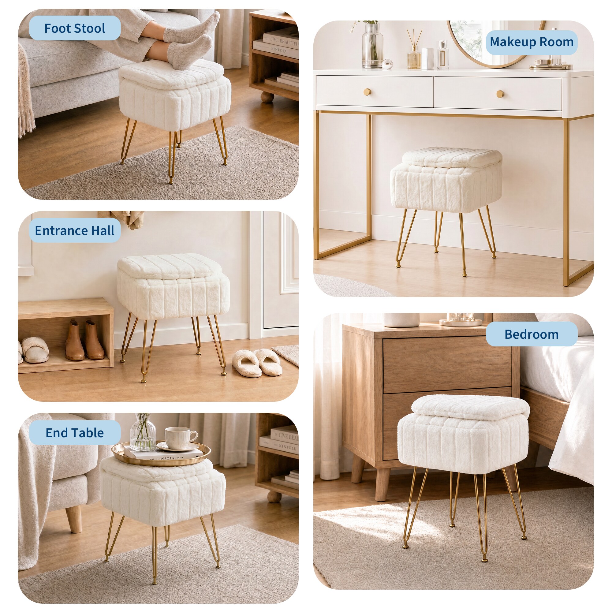 IdealHouse BKU-ZDUP-OUQXLHZ Vanity-Stools - View #6