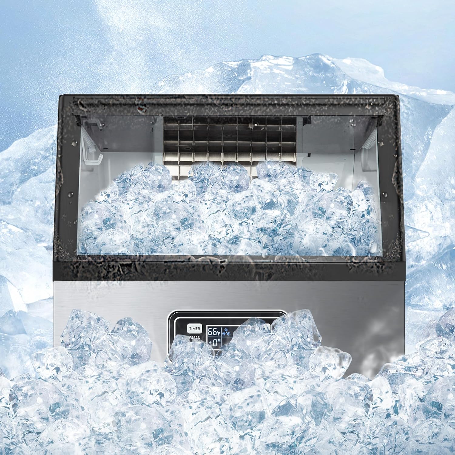Qeetex LHF-DYQ-PHO-0X7QCHXE Commercial-Ice-Makers - View #2