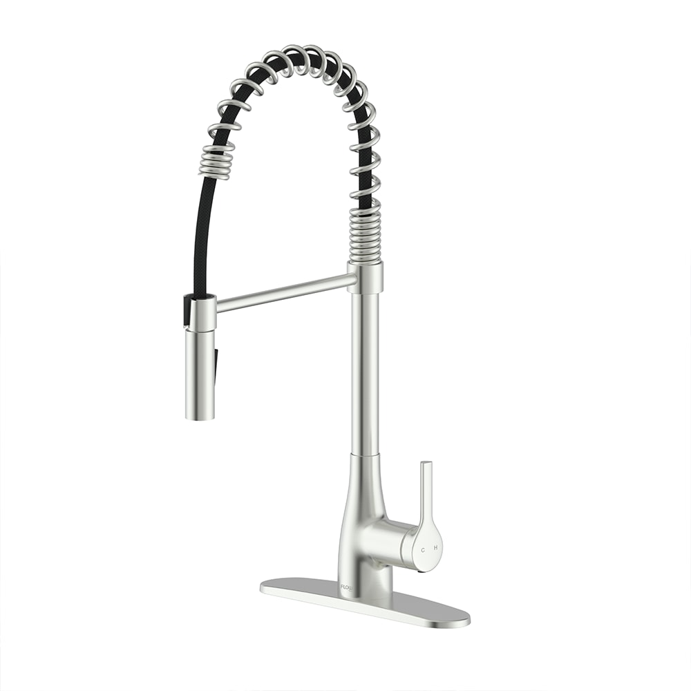 New Kitchen Faucet store Brushed Nickel With Pull Down Sprayer