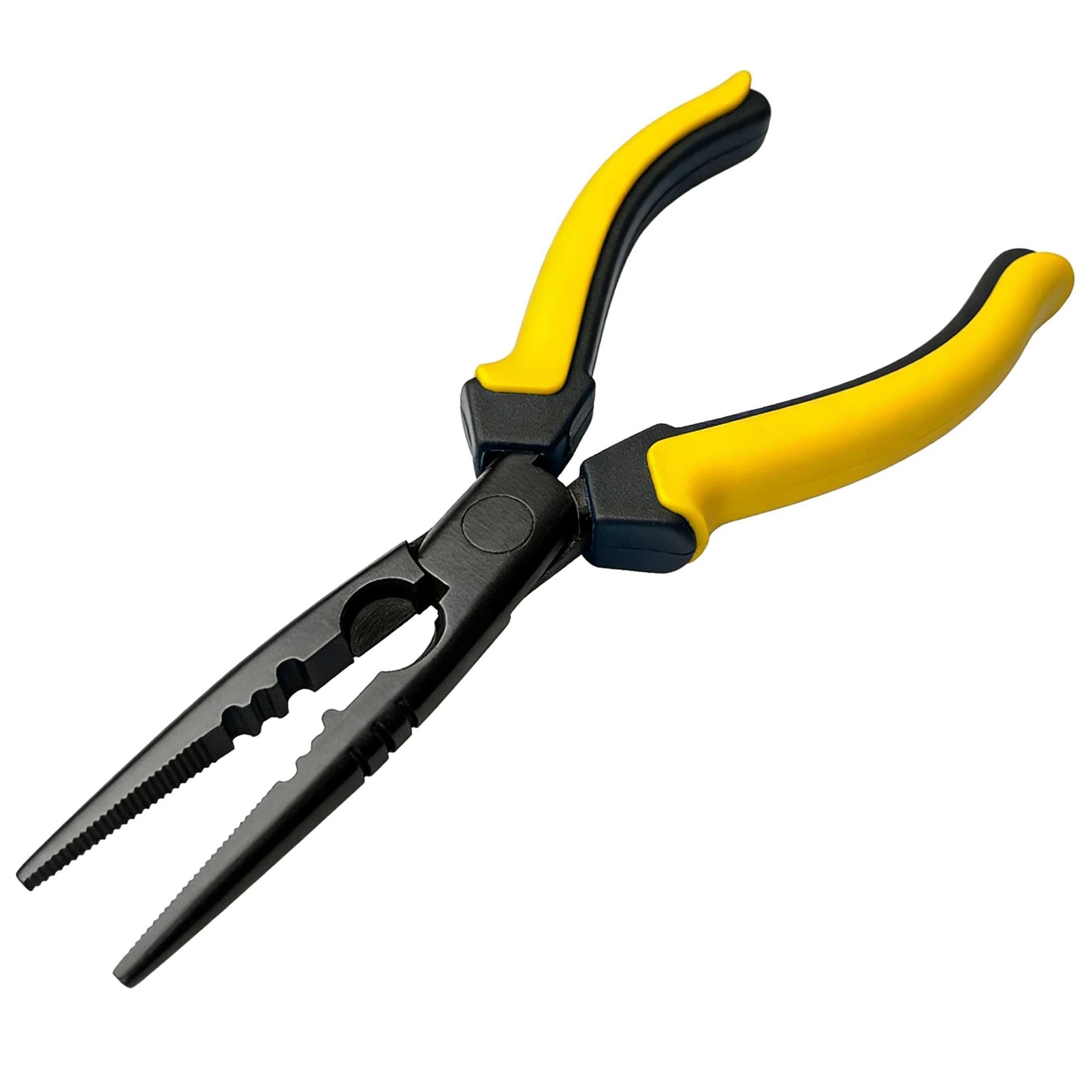 Ahfiwaso 7 inch Fishing Pliers Piece Rust Resistant Teflon Coating Chrome Vanadium Steel Comfortable Grip Serrated Jaws Cutter for Fresh Sea Fishing