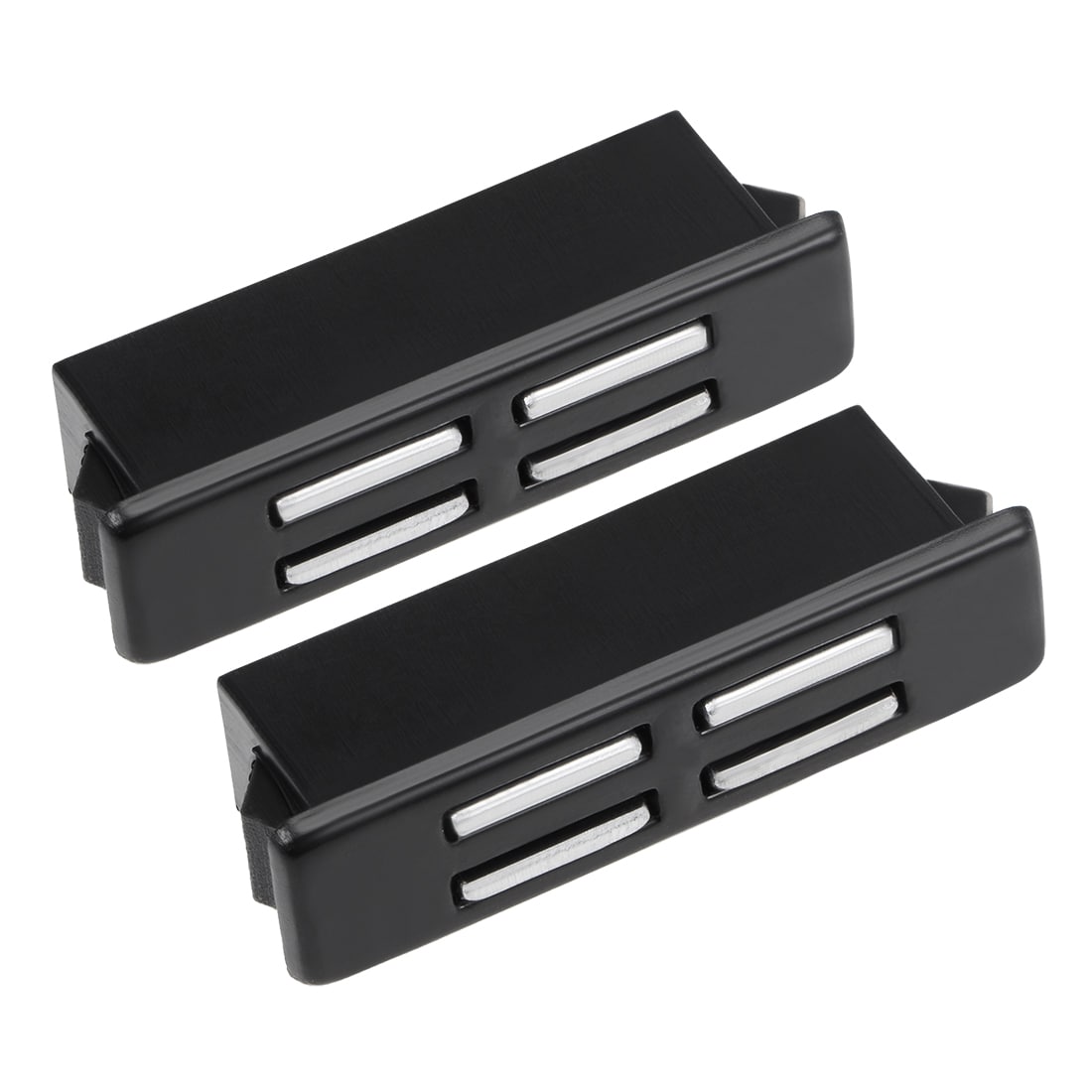 Unique Bargains S25093001UX9616 Magnetic Latches Catch Cabinet Door Furniture Hardware Plastic Black 2pcs - Thumbnail