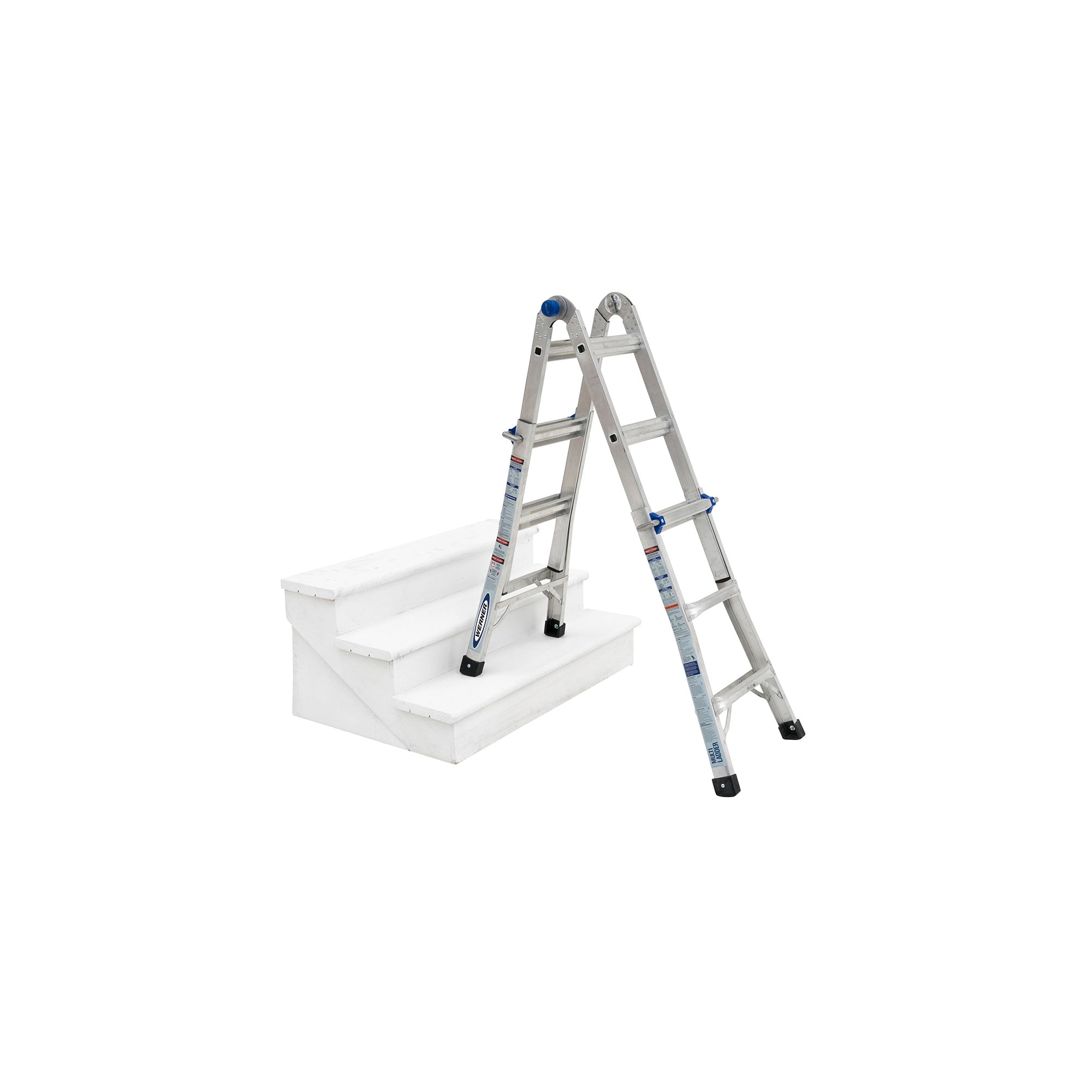 Werner MtIAA 14-ft Reach Type 1aa- 375-lb Load Capacity Telescoping  Multi-Position Ladder at