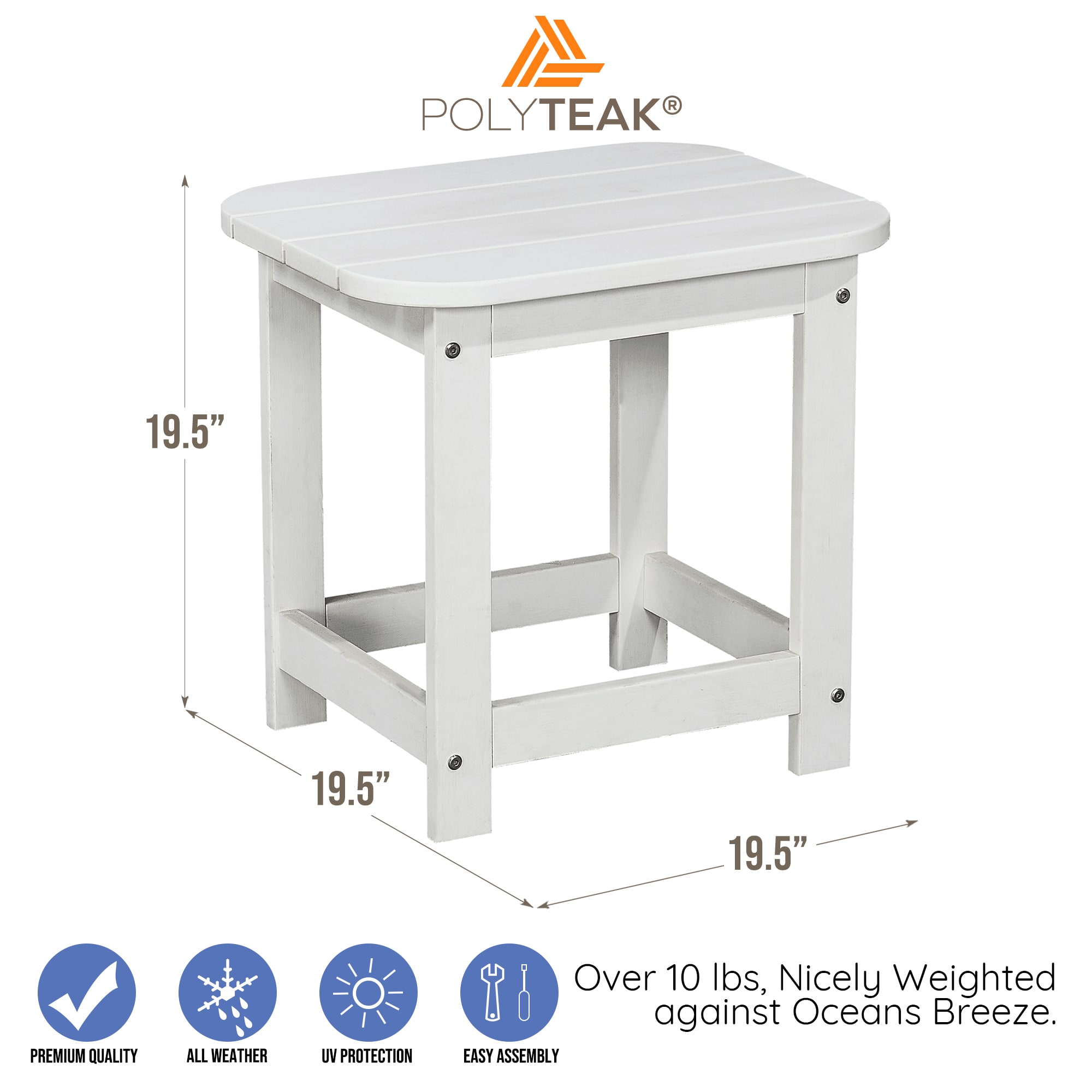 PolyTeak CMPT-TBL-WHT Patio-Tables - View #4
