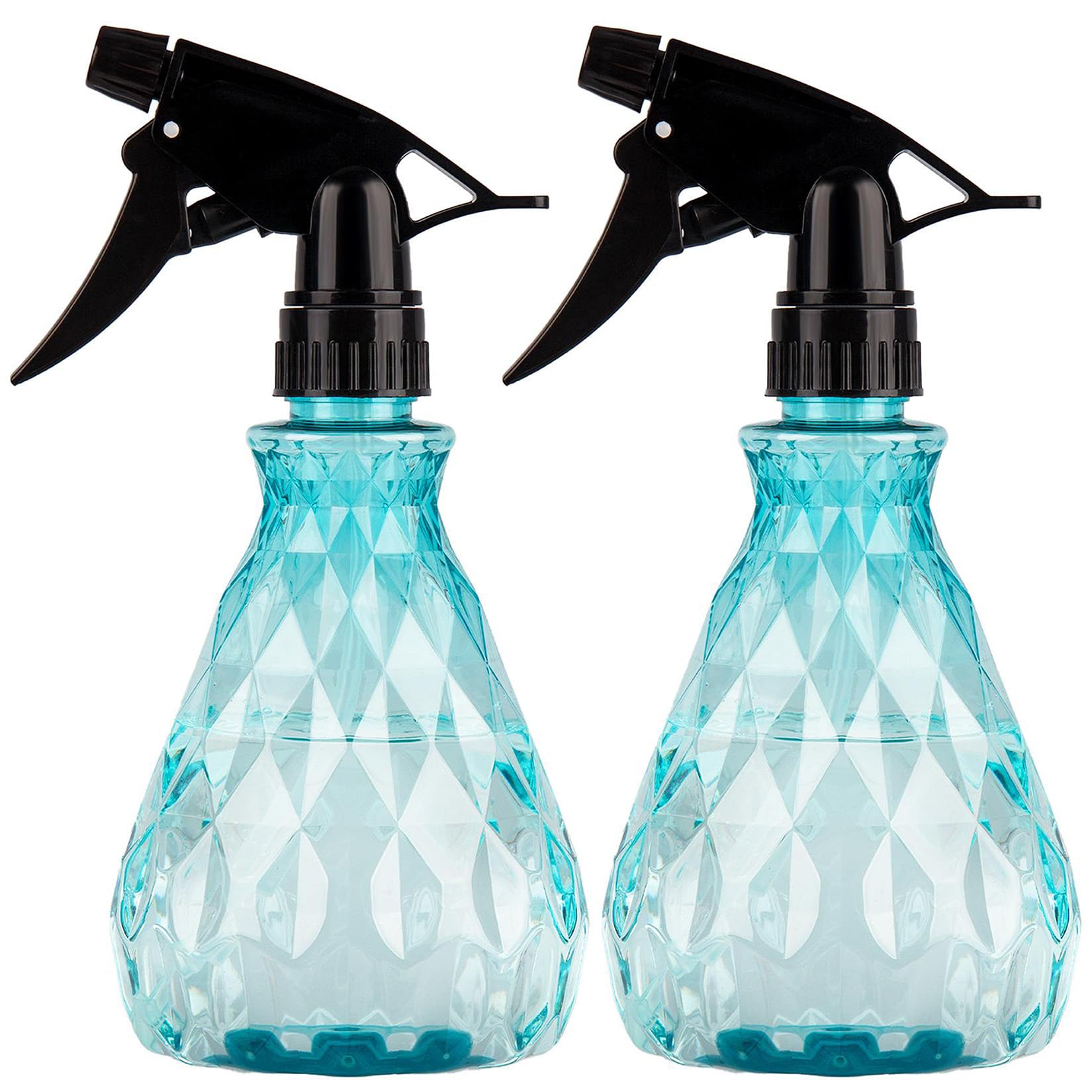 Vrbgify  2 pcs 500 ml 17 oz Blue Plastic Spray Bottles Adjustable Mist Refillable Bottle for Cleaning Solutions Gardening Plants Hair Care