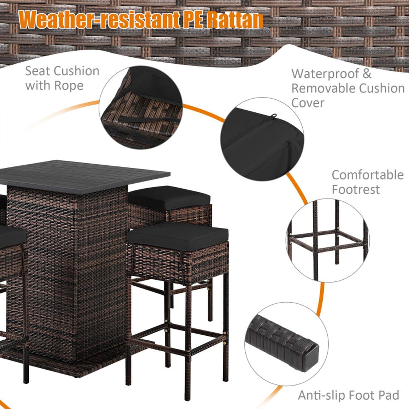 SUGIFT LW108SUGHY1394 Patio-Dining-Sets - View #4