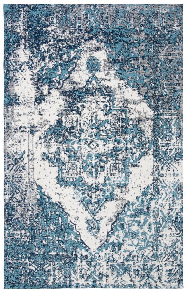 Safavieh CLV703M-6 Classic Vintage Dollete 6 x 9 (ft) Loomed Synthetic Blue/Ivory Rectangular Indoor Distressed/Overdyed Vintage Area rug